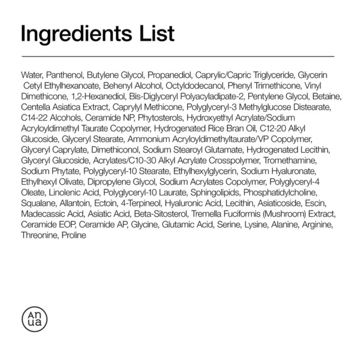 Anua 3 Ceramide Panthenol Moisture Barrier Cream 100ml