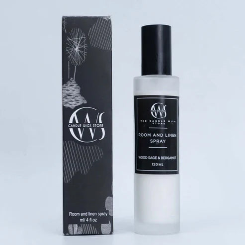 Candle Wick Store Room & Linen Wood Sage & Bergamot Spray 120ml