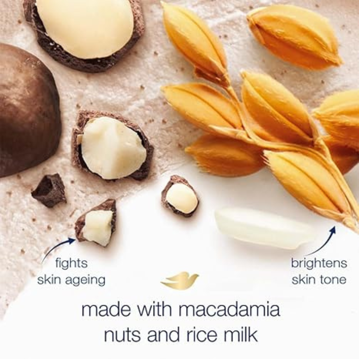 Dove Crushed Macadamia & Rice Milk Exfoliating Body Polish Scrub