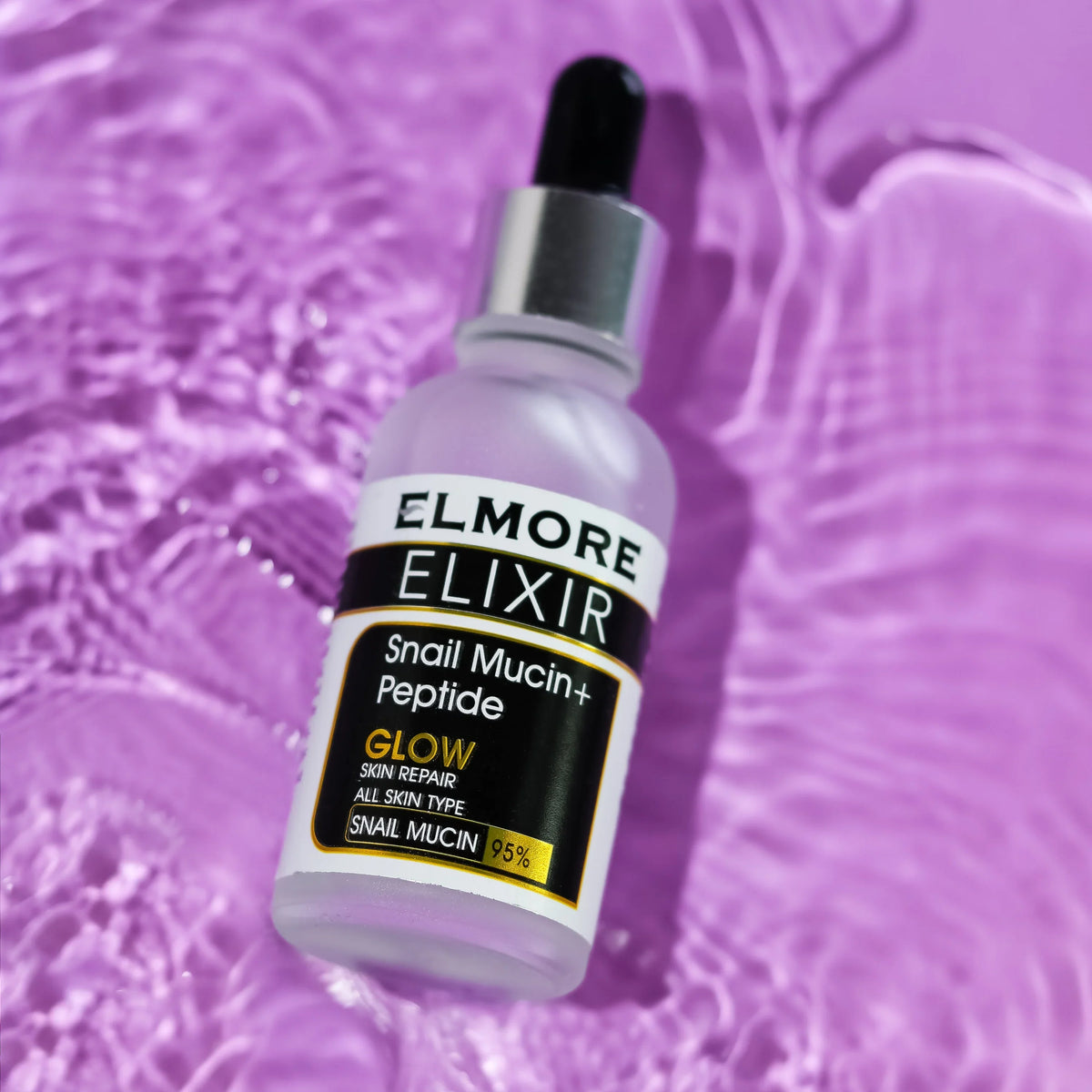 Elmore Elixir Snail Mucin 95% + Peptide Glow Skin Repair Serum 30ml