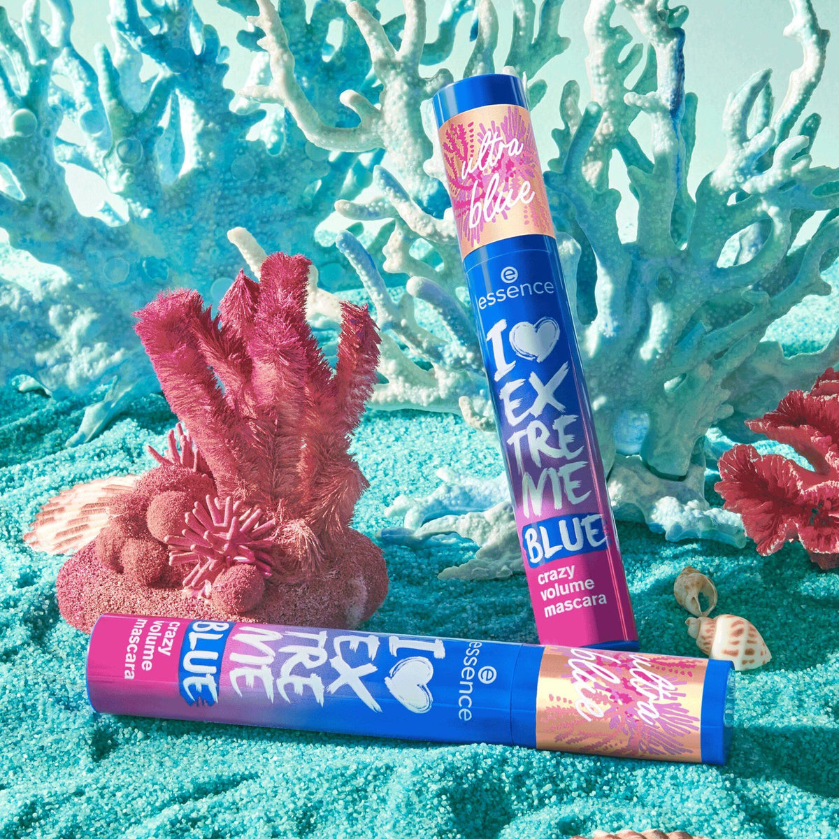 Essence Live Life In Coral I Love Extreme Blue Crazy Volume Mascara