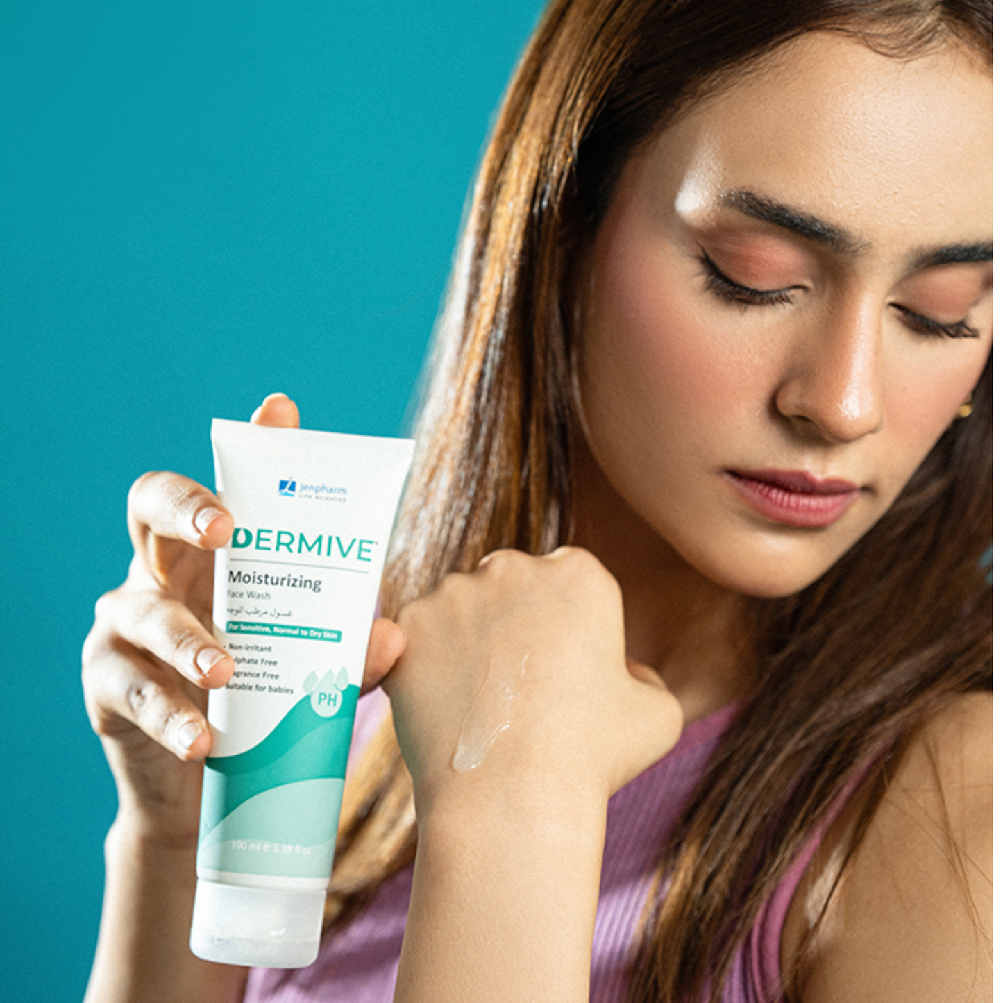 Jenpharm Dermive Moisturizing Face Wash For Normal To Dry Skin 100ml