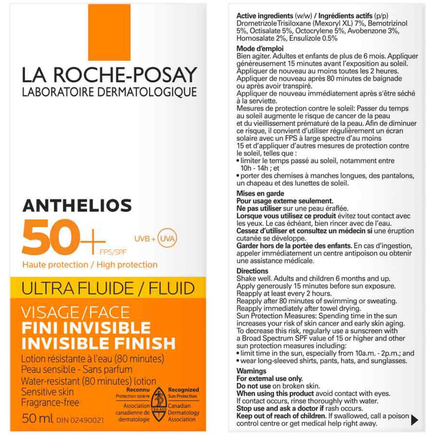 La Roche-Posay Anthelios Ultra-Fluid SPF50+ Invisible Finish Sunscreen