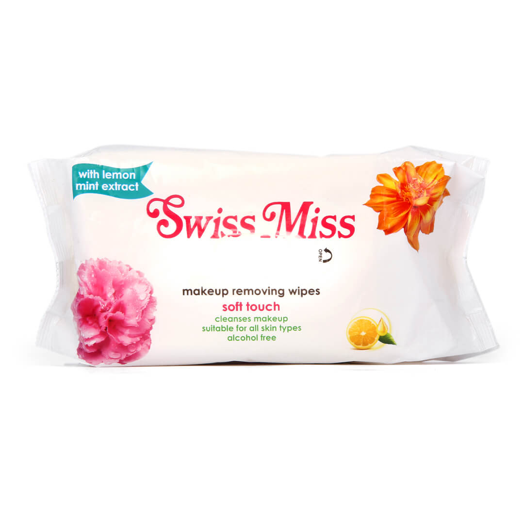Swiss Miss Makeup Remover Wipes With Lemon Mint Extract 60 Piece