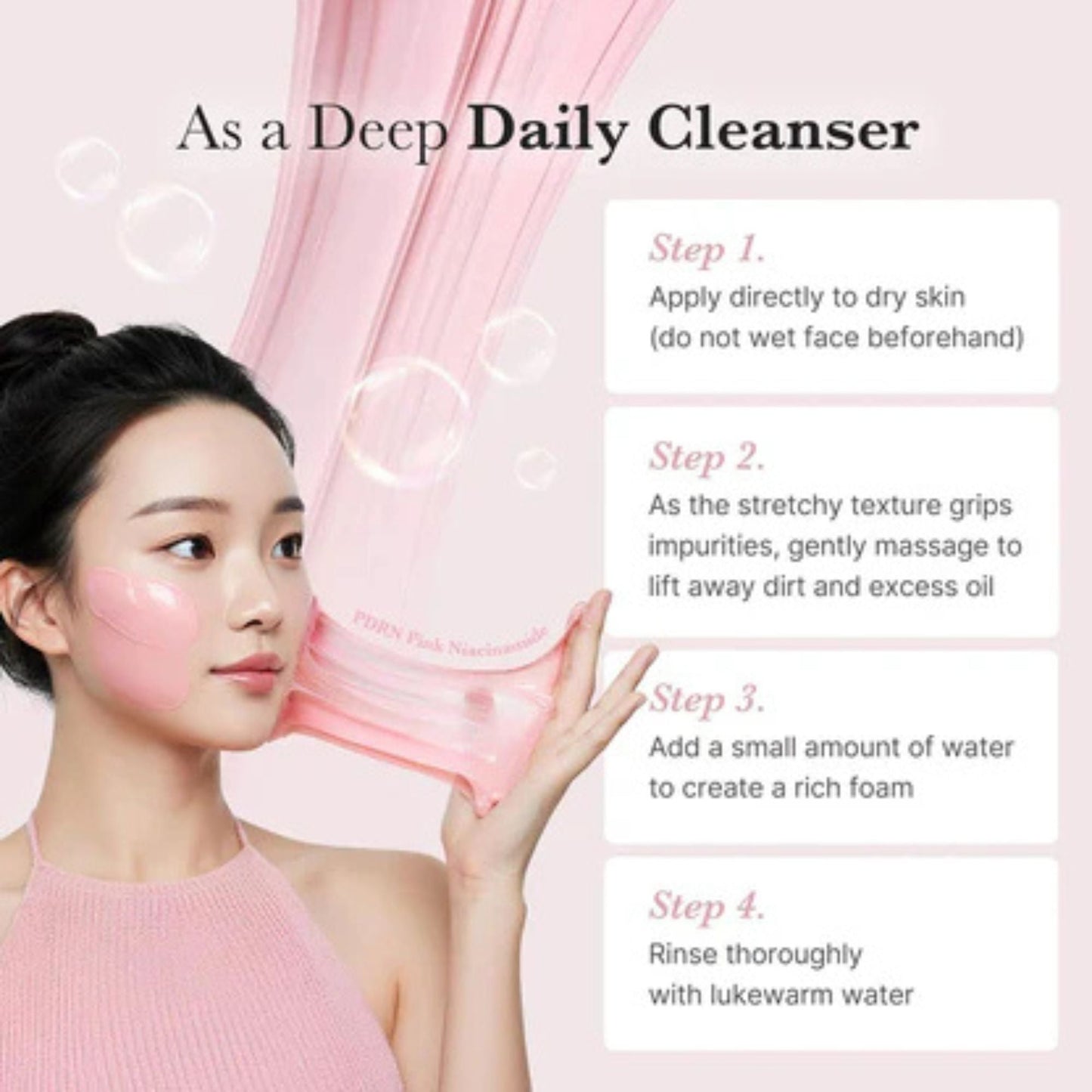 Medicube 99% PDRN Pink Niacinamide Whip Foam Cleanser