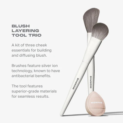 Morphe Blush Layering Tool Trio 3 Piece Set