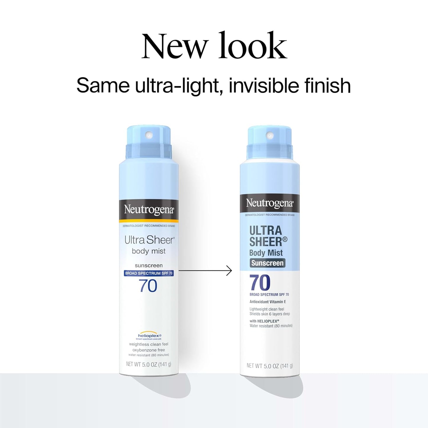 Neutrogena Ultra Sheer Sunscreen SPF 70 Body Mist Spray 141gm