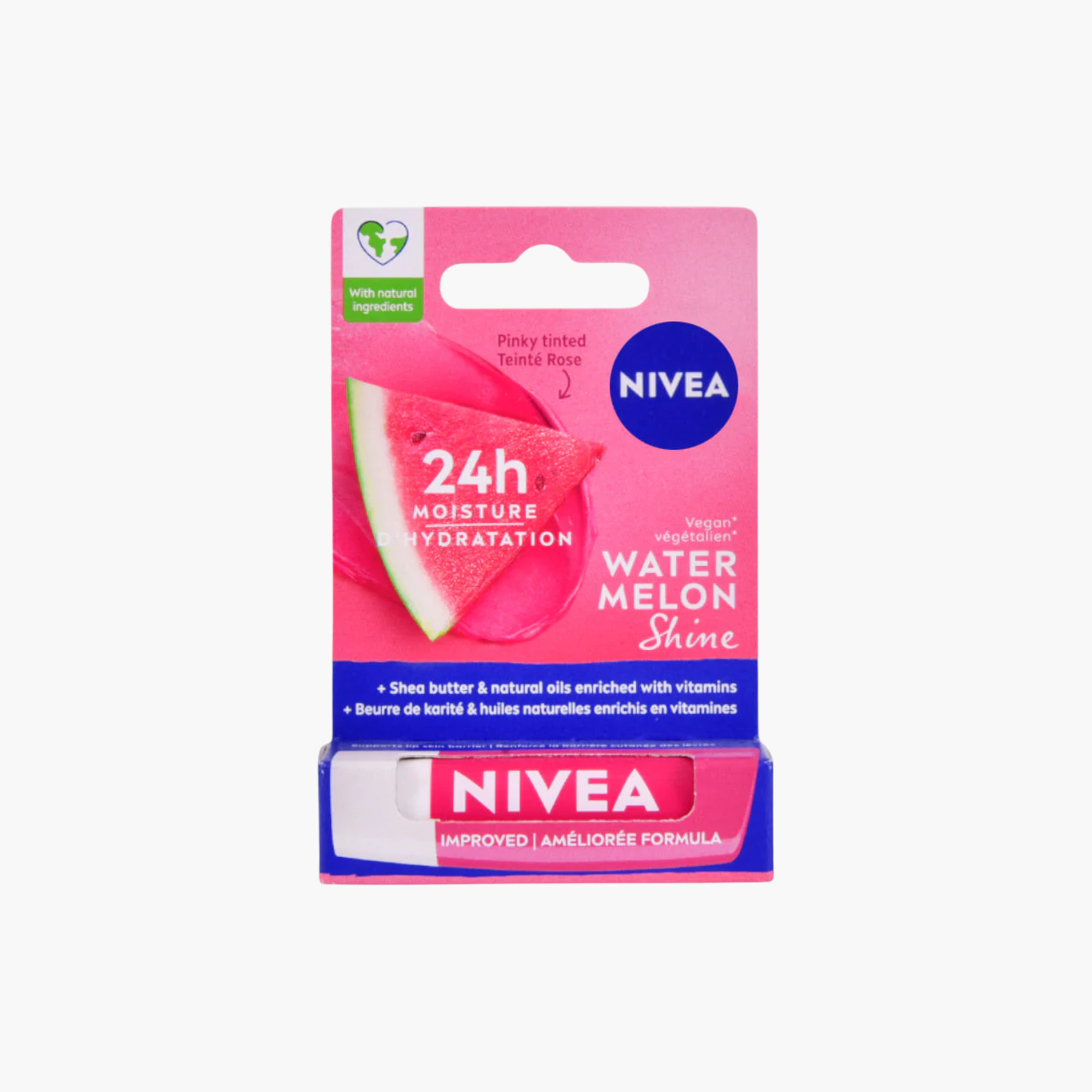Nivea 24H Moisture Lip Balm Water Melon Shine 4.8gm