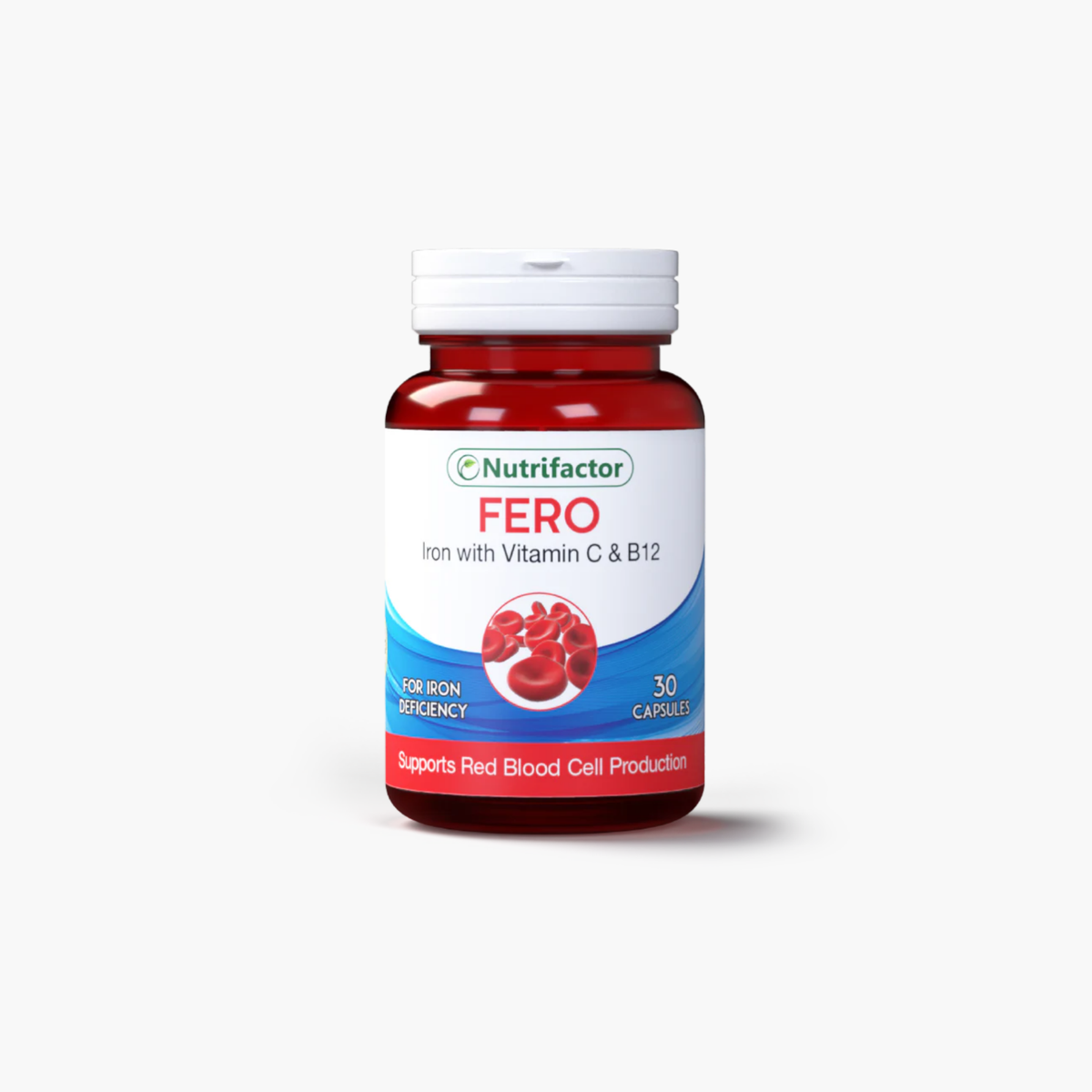 Nutrifactor Fero Iron With Vitamin C & B12 Supplements 30 Capsules