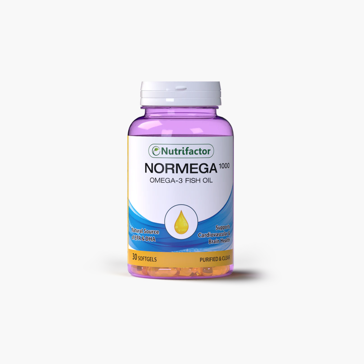 Nutrifactor Normega 1000 Omega-3 Fish Oil Supplements 30 Softgels