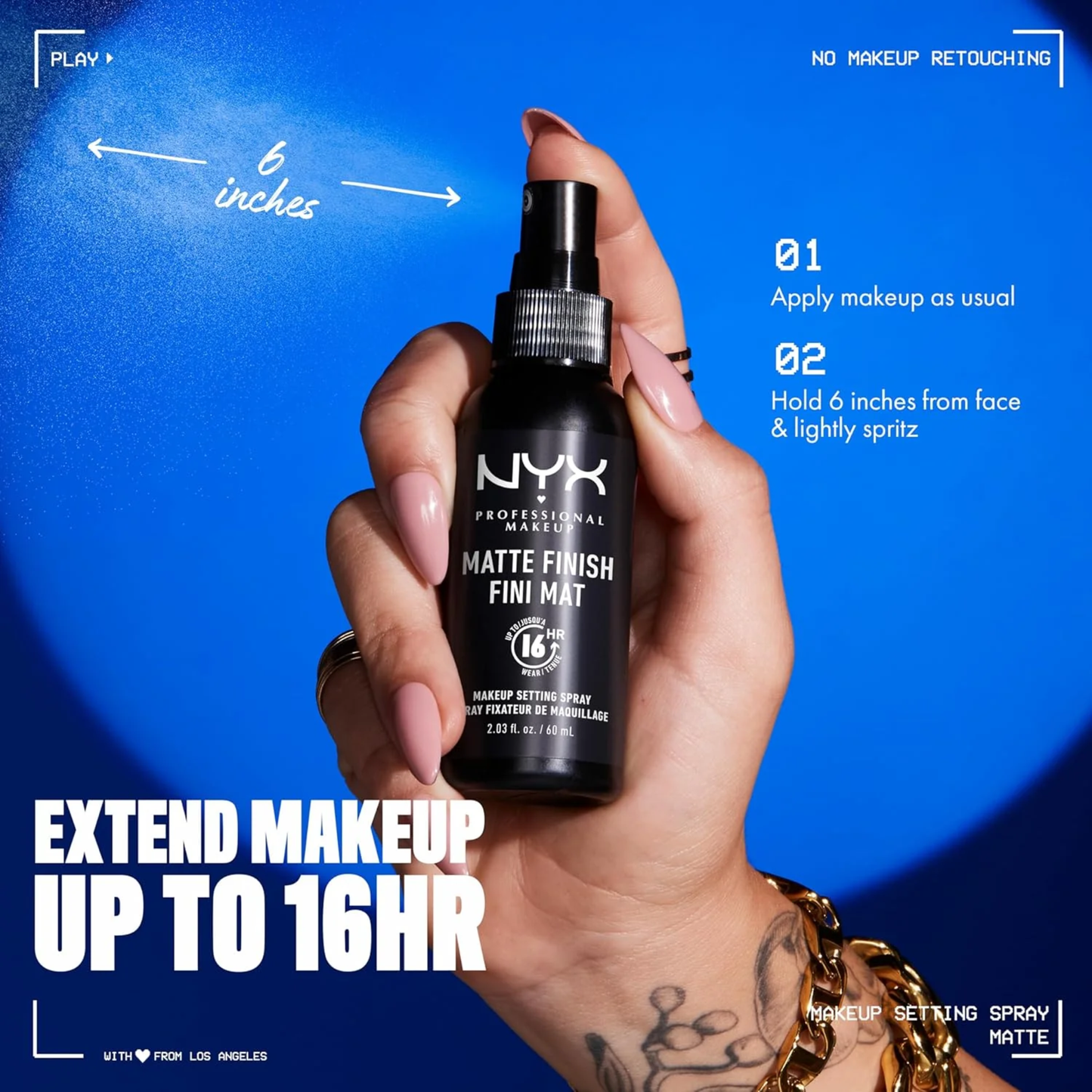 Nyx Matte Finish Fini Mat Long Lasting Setting Spray 60ml