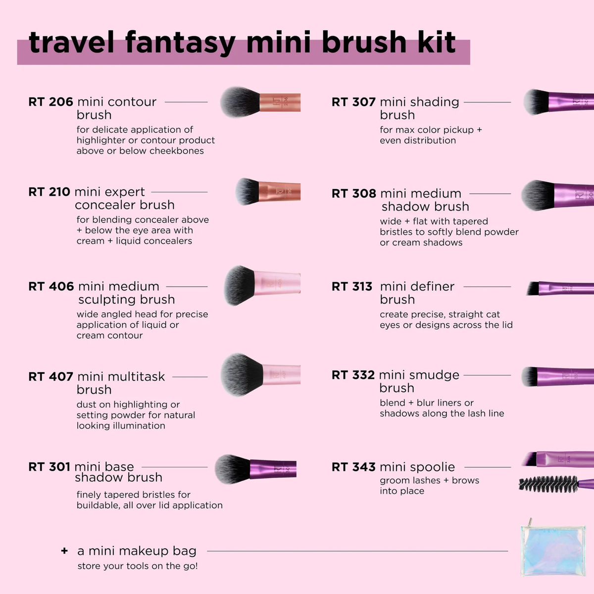 Real Techniques Travel Fantasy Mini Brush Kit
