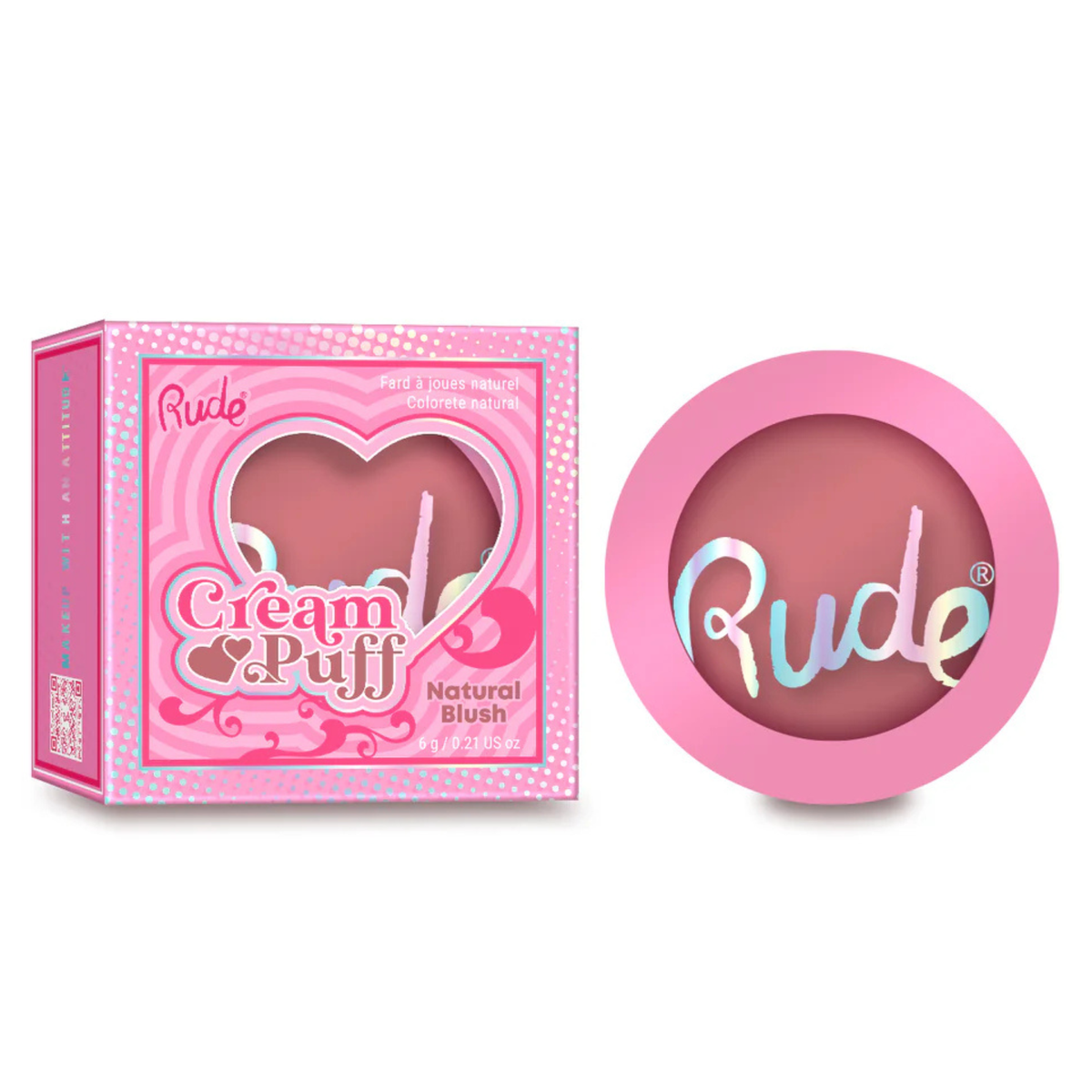 Rude Cream Puff Natural Blush 6gm