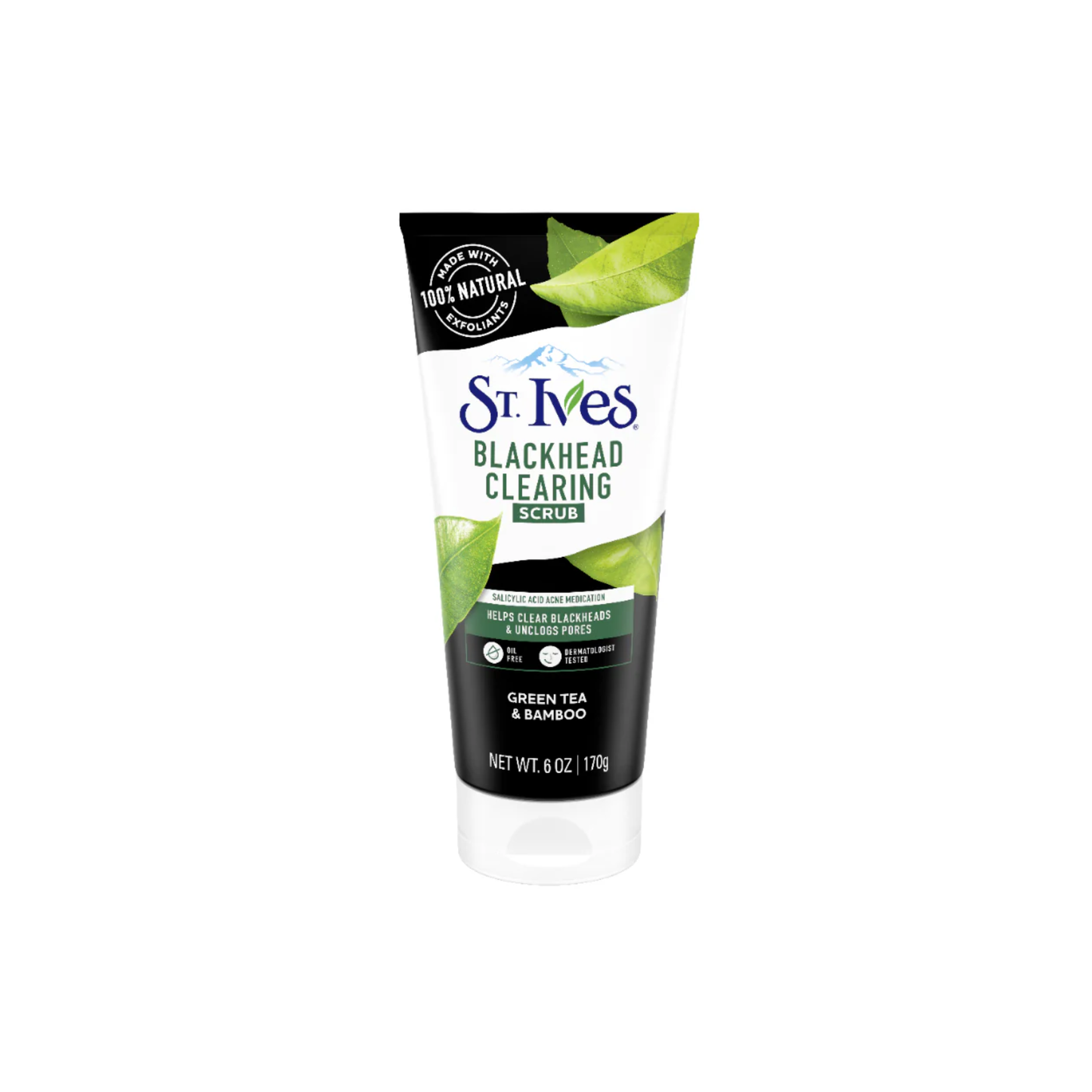 ST. Ives Black Head Clearing Green Tea & Bamboo Scrub 170gm