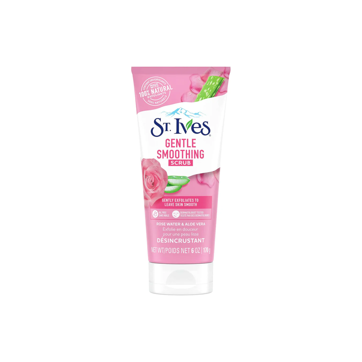 ST. Ives Rose Water & Aloe Vera Gentle Smoothing Scrub 170gm