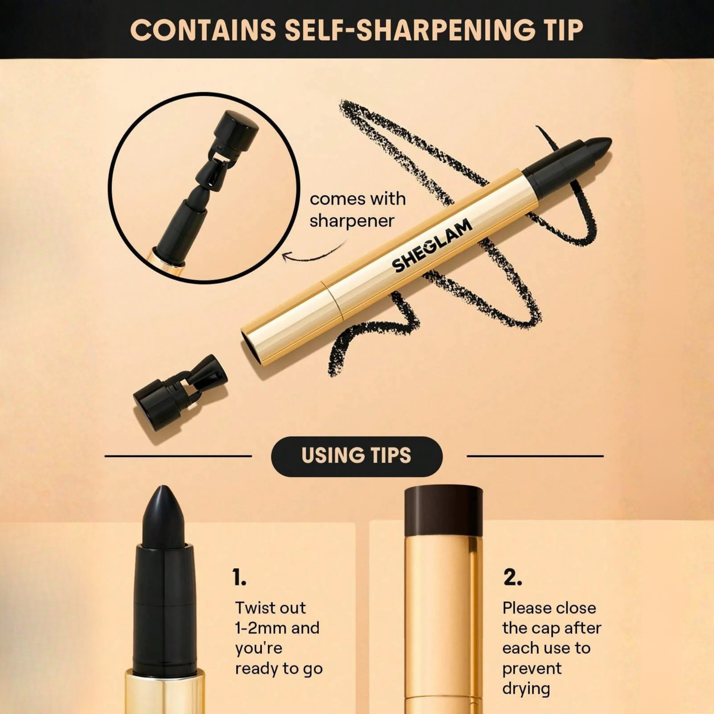 Sheglam Bold Moves Kohl Cream Eyeliner Pencil 1gm
