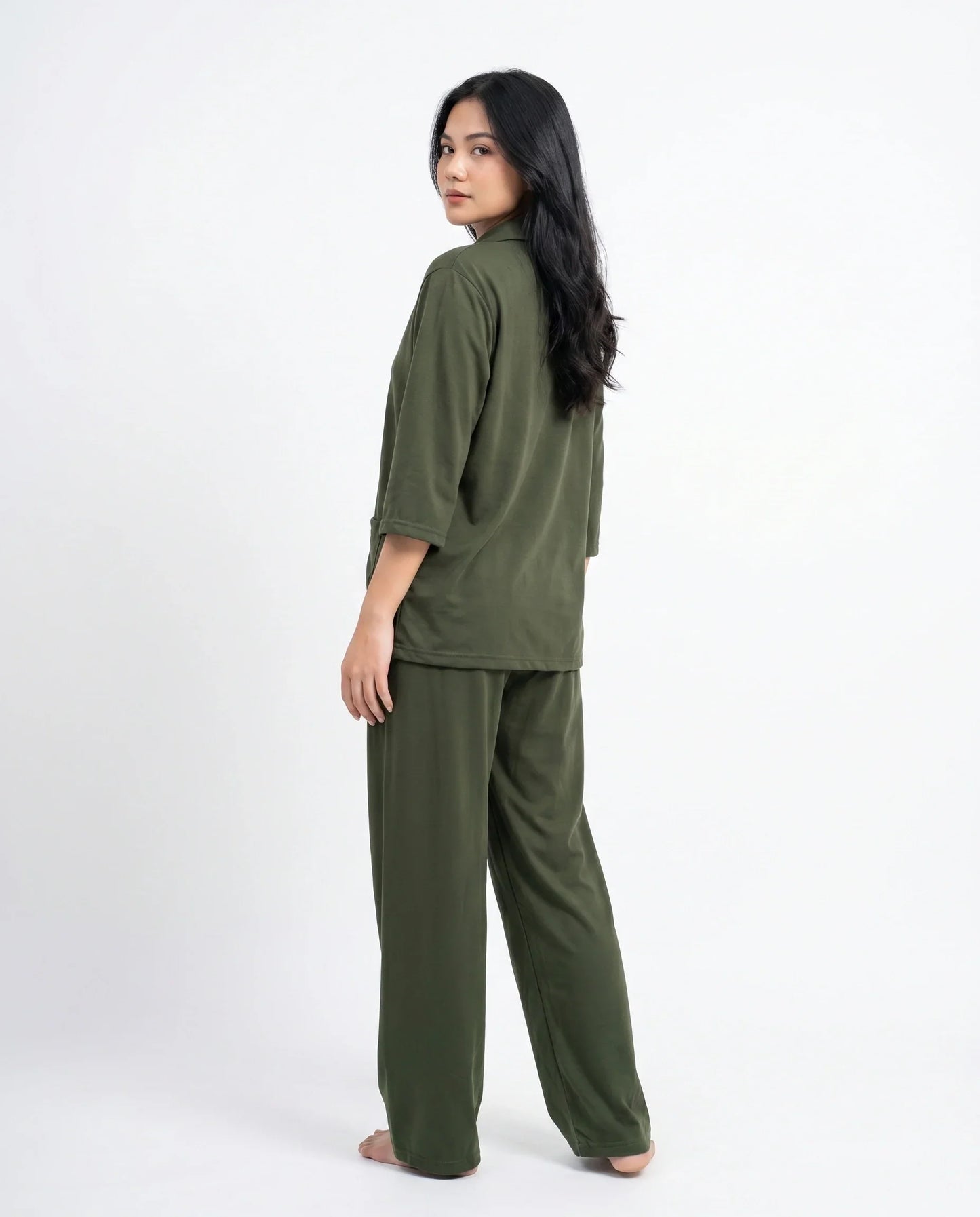 Sajiero Summer Loungewear Set Softco Dark Green