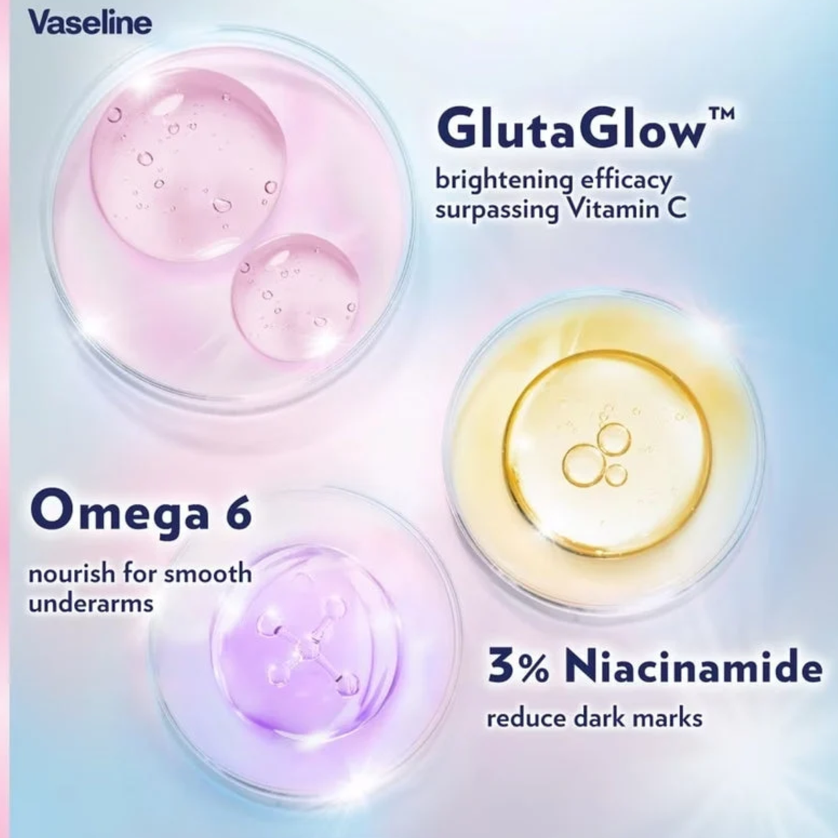 Vaseline GlutaGlow Ampoule Dry Serum Deodorant Bright & Dry