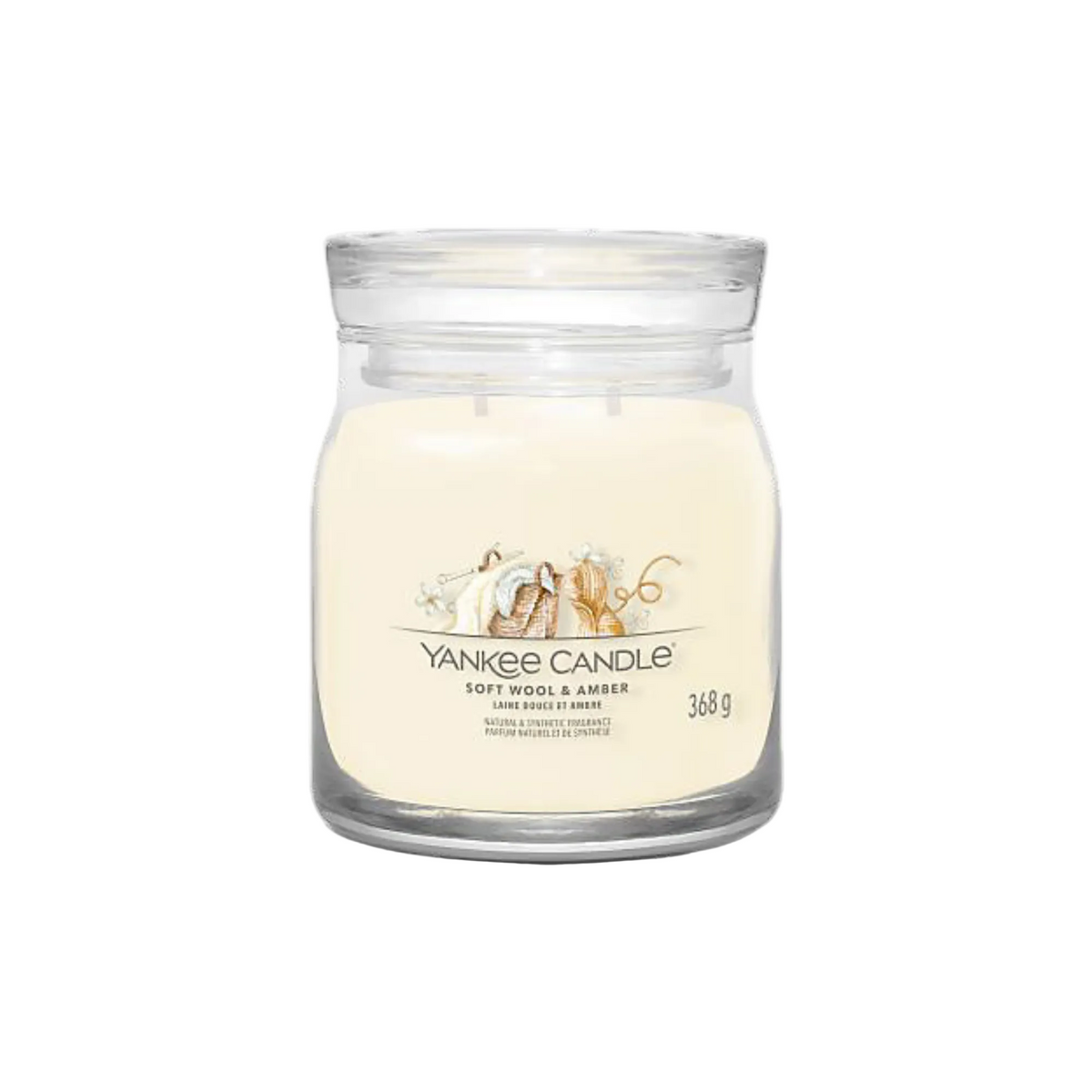 Yankee Soft Wool & Amber Scented Candle