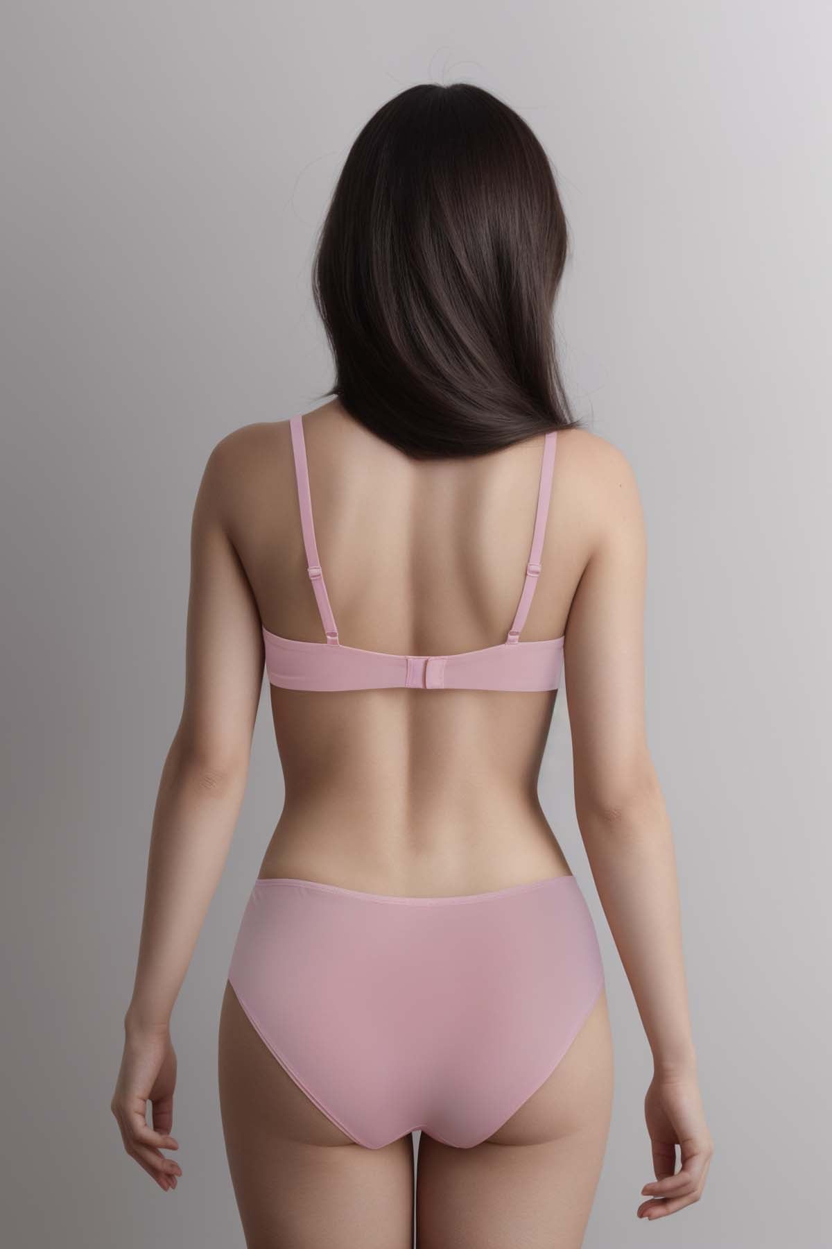 BLS Ella Wireless And Padded Lace Bra Set Pink