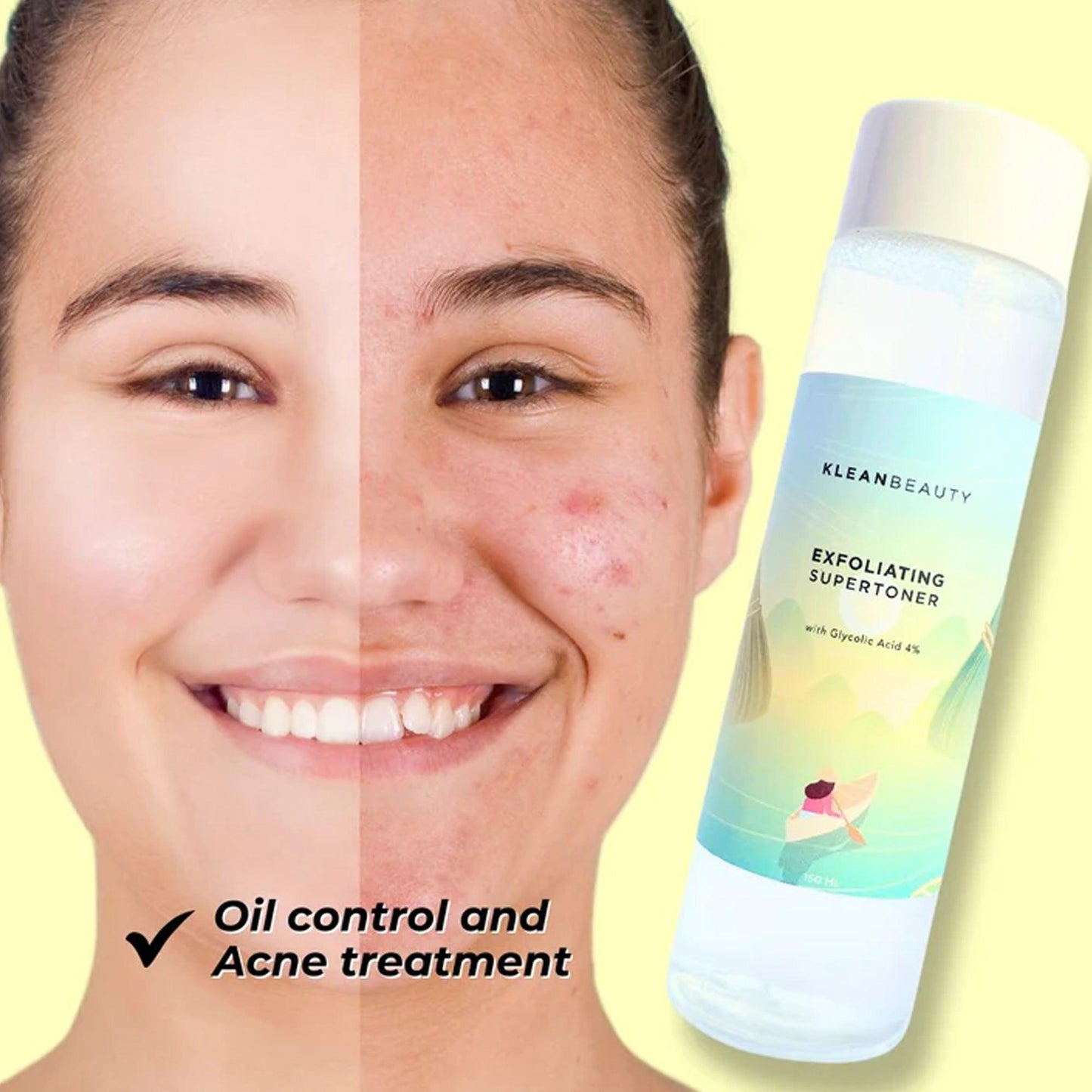 Klean Beauty Exfoliating Super Toner With Glycolic Acid 4%
