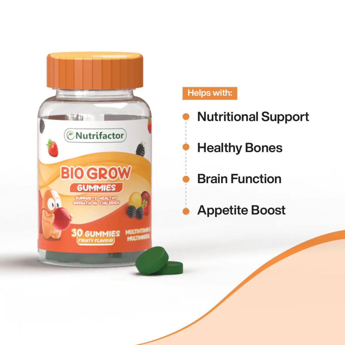 Nutrifactor Bio Grow Fruity Flavour 30 Gummies