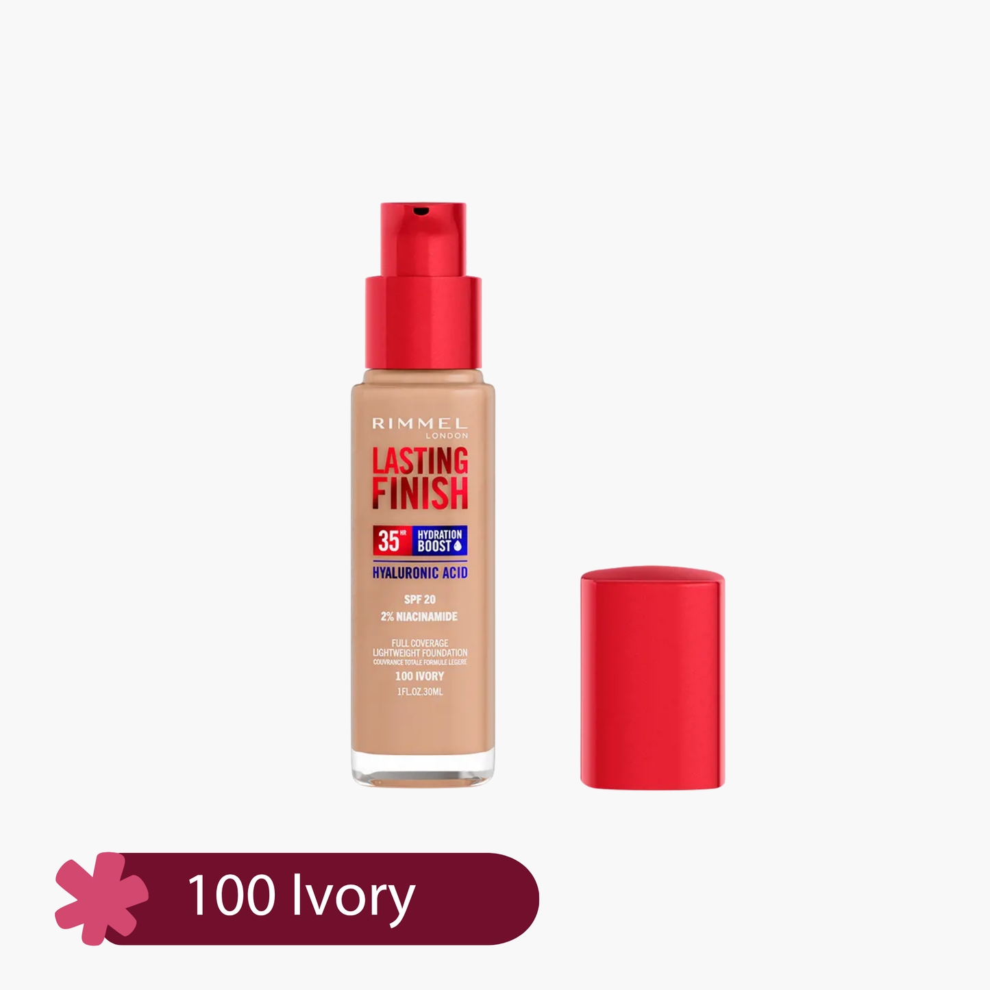Rimmel Lasting Finish 35HR Full Coverage Lightweight Foundation SPF 20 30ml