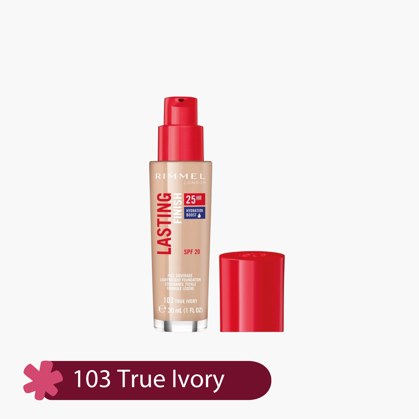 Rimmel Lasting Finish 35HR Full Coverage Lightweight Foundation SPF 20 30ml