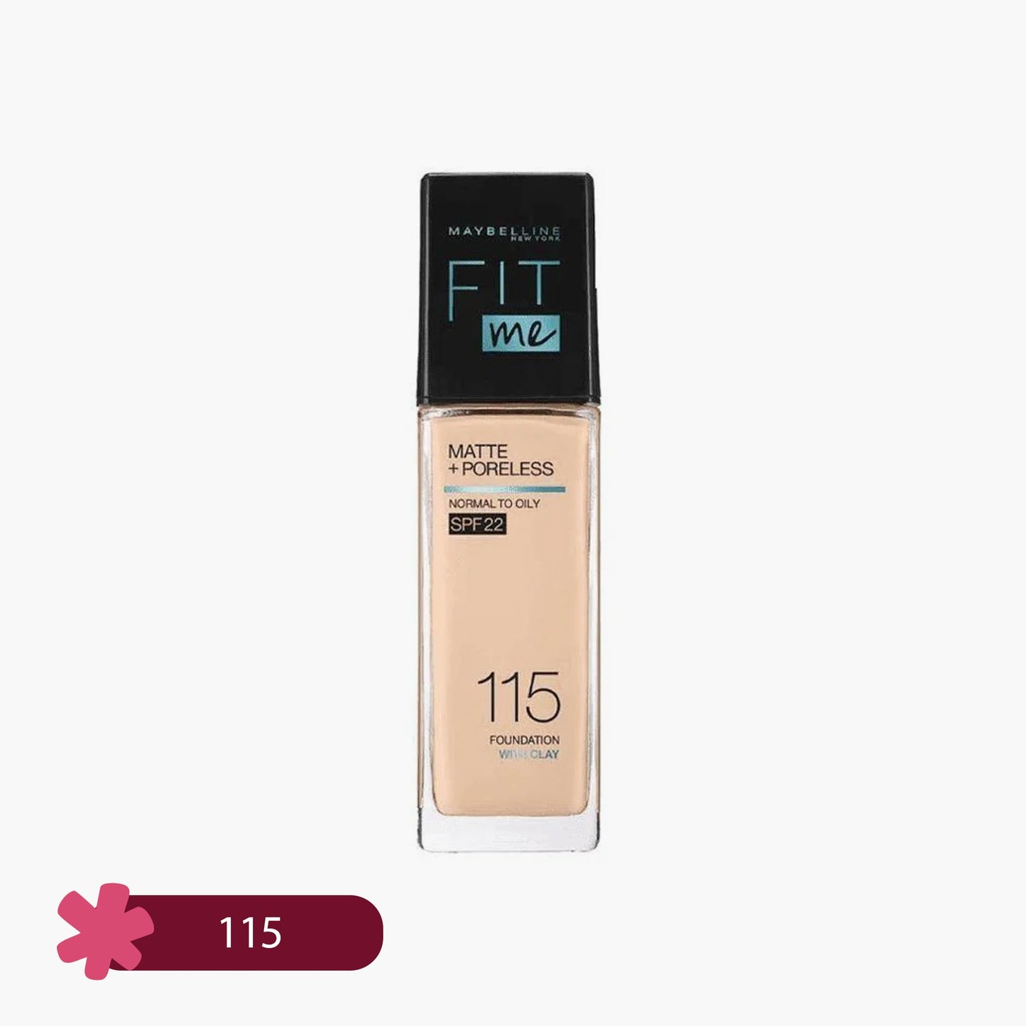 Maybelline Fit Me Matte+Poreless 16H Oil Control Liquid Foundation Normal to Oily Skin SPF 22 PA++ 30ml
