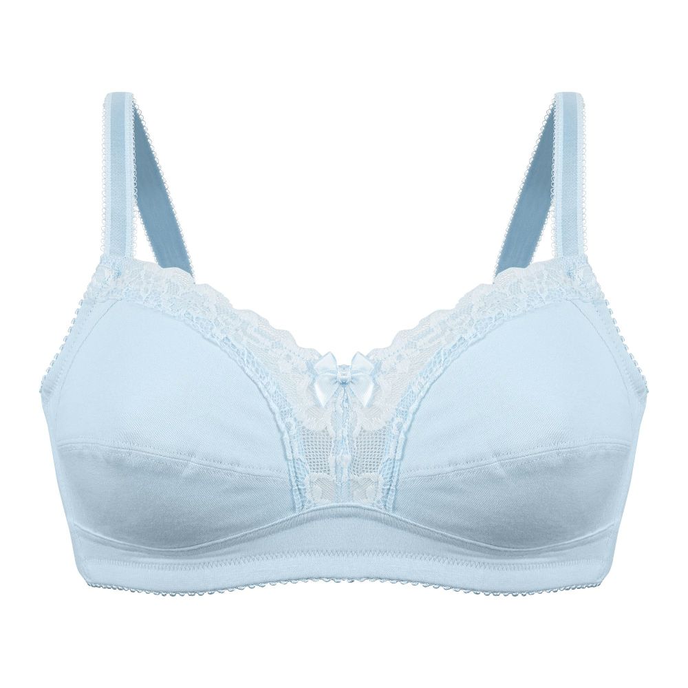 BLS Colette Non Wired And Non Padded Cotton Bra Sky Blue