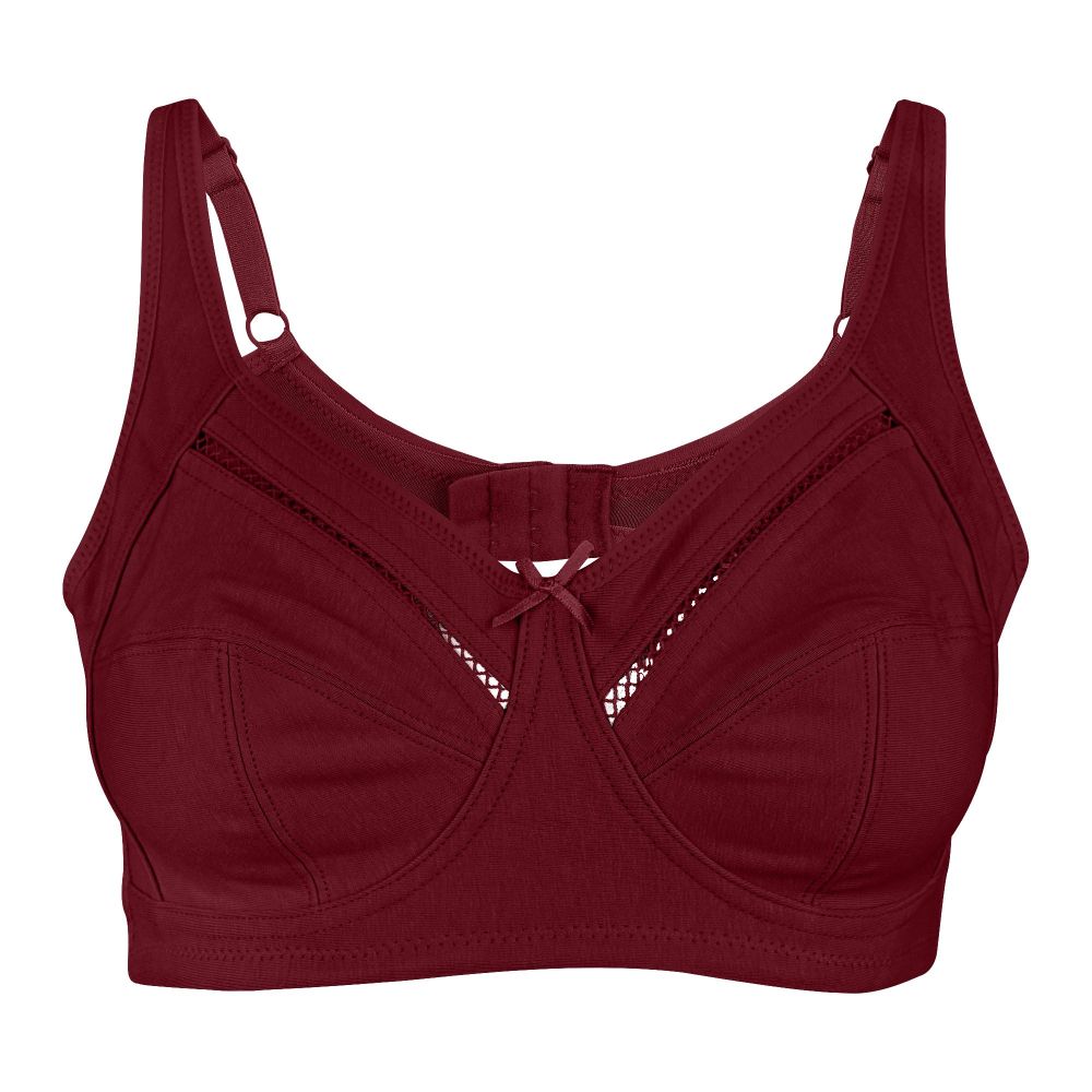BLS Cali Non Wired And Non Padded Cotton Bra Burgundy