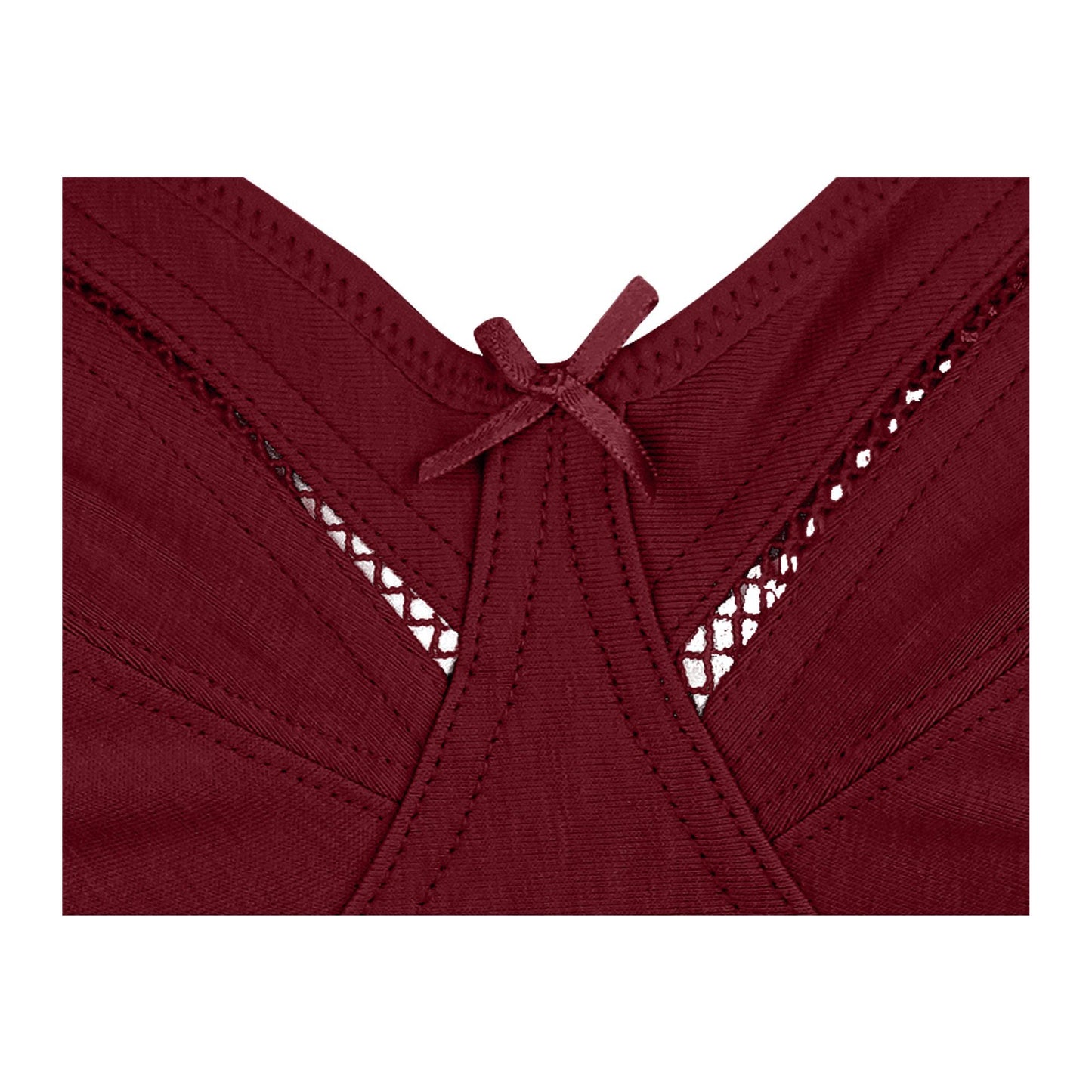 BLS Cali Non Wired And Non Padded Cotton Bra Burgundy