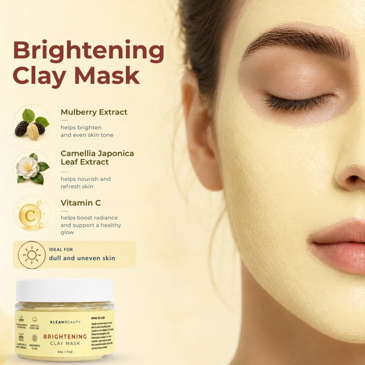 Klean Beauty Brightening Clay Mask