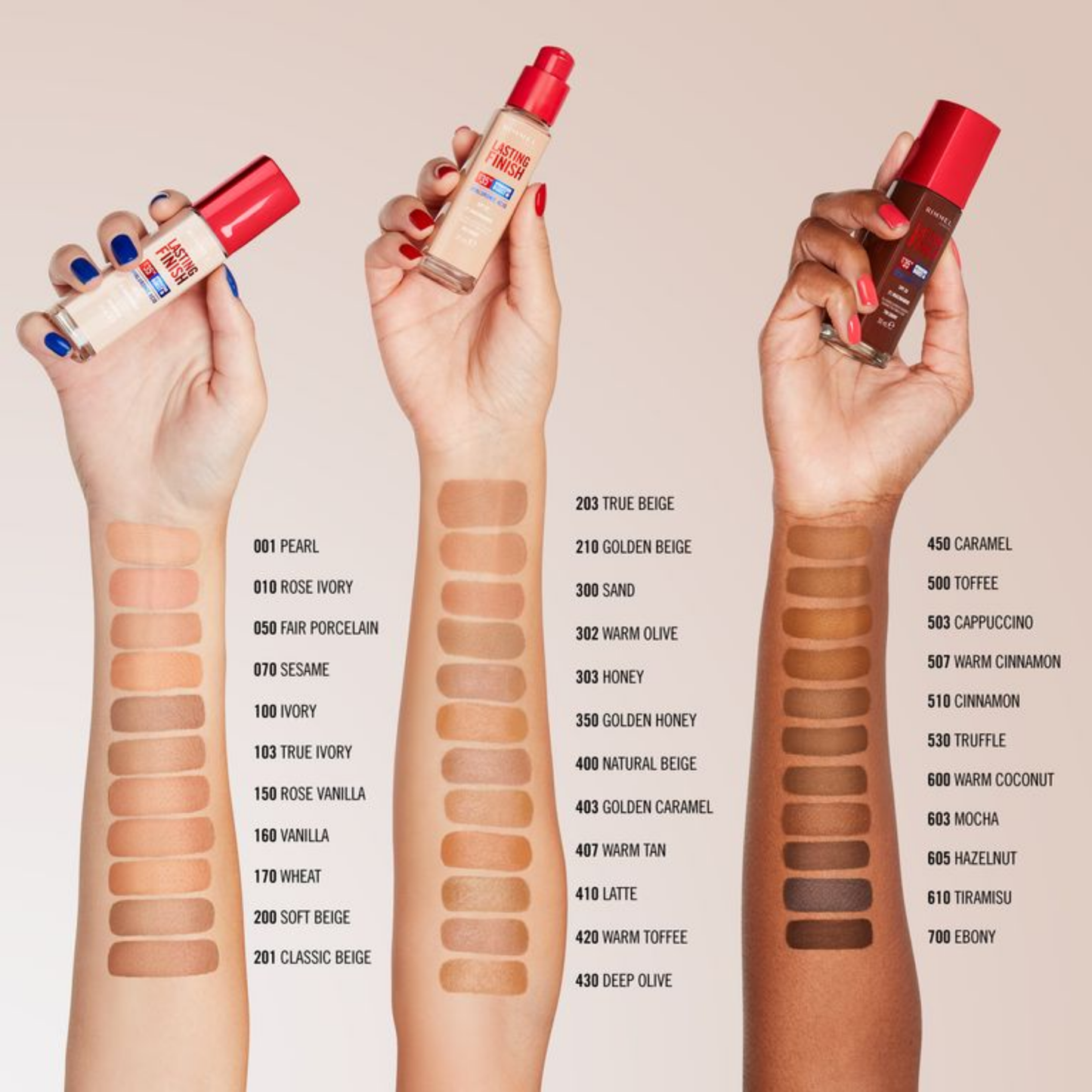 Rimmel Lasting Finish 35HR Full Coverage Lightweight Foundation SPF 20 30ml