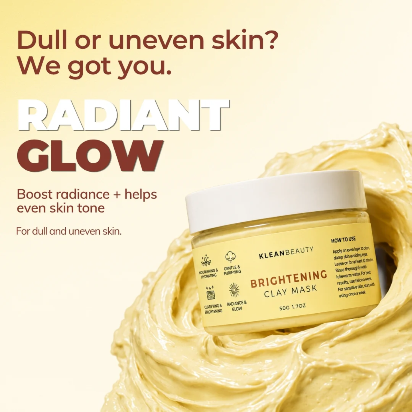 Klean Beauty Brightening Clay Mask