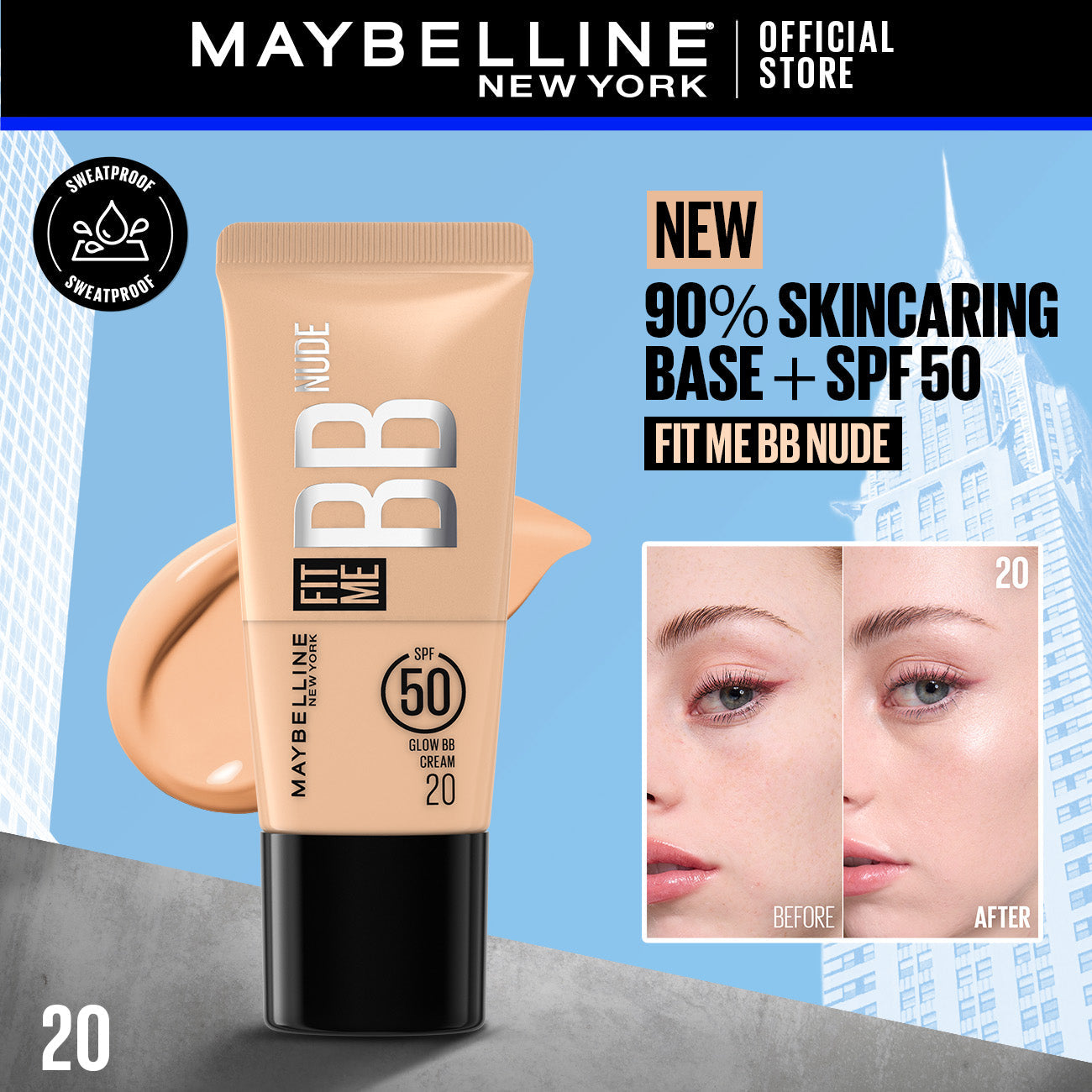 Maybelline Fit Me BB Nude Glow Cream 30ml