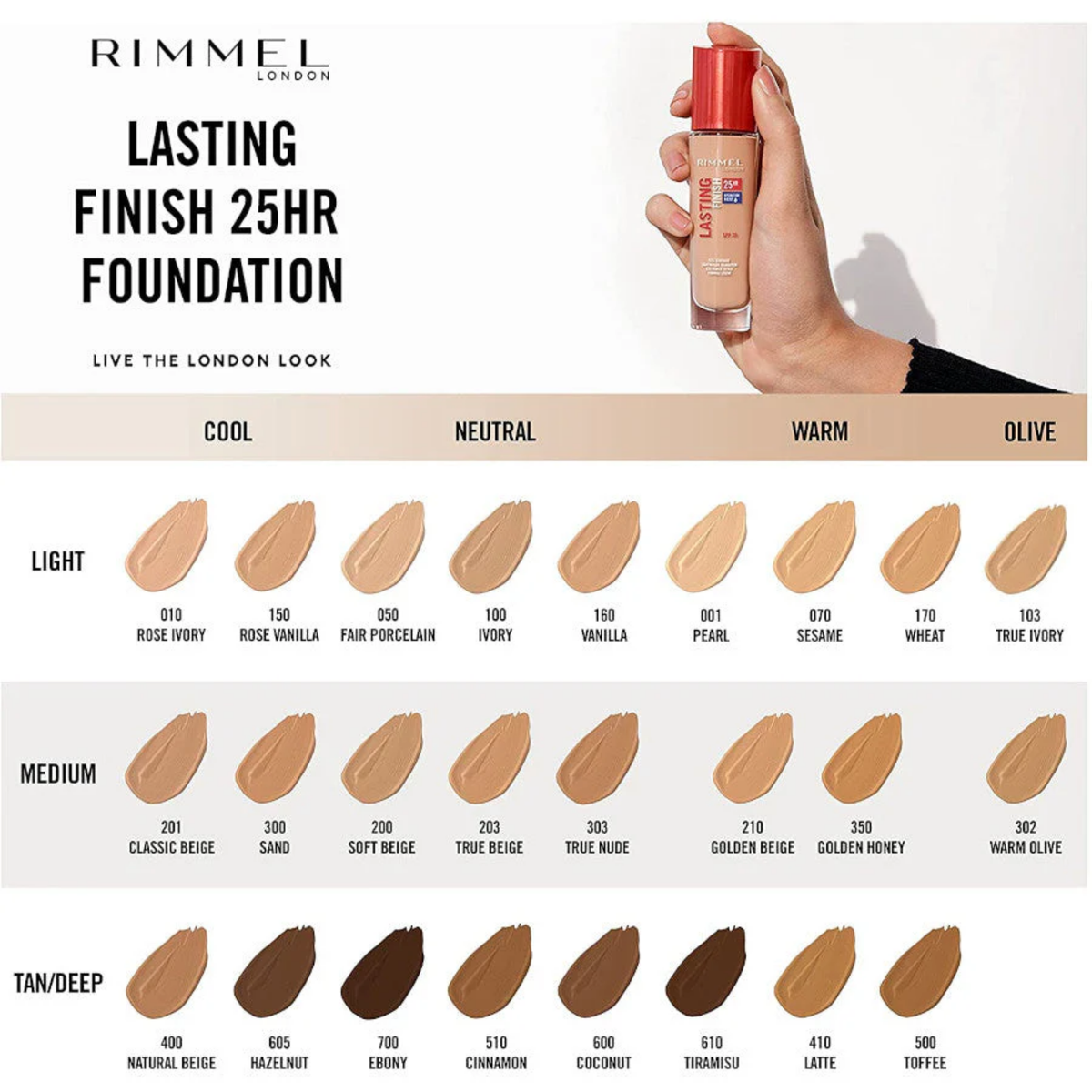 Rimmel Lasting Matte Full Coverage Mattifying Foundation 30ml
