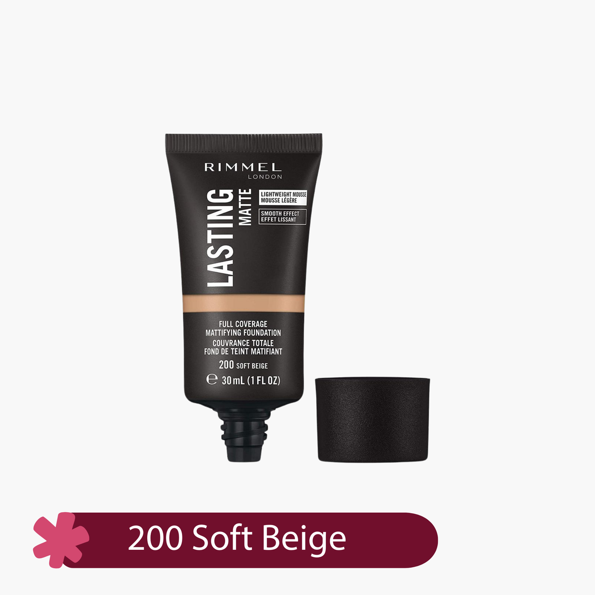 Rimmel Lasting Matte Full Coverage Mattifying Foundation 30ml