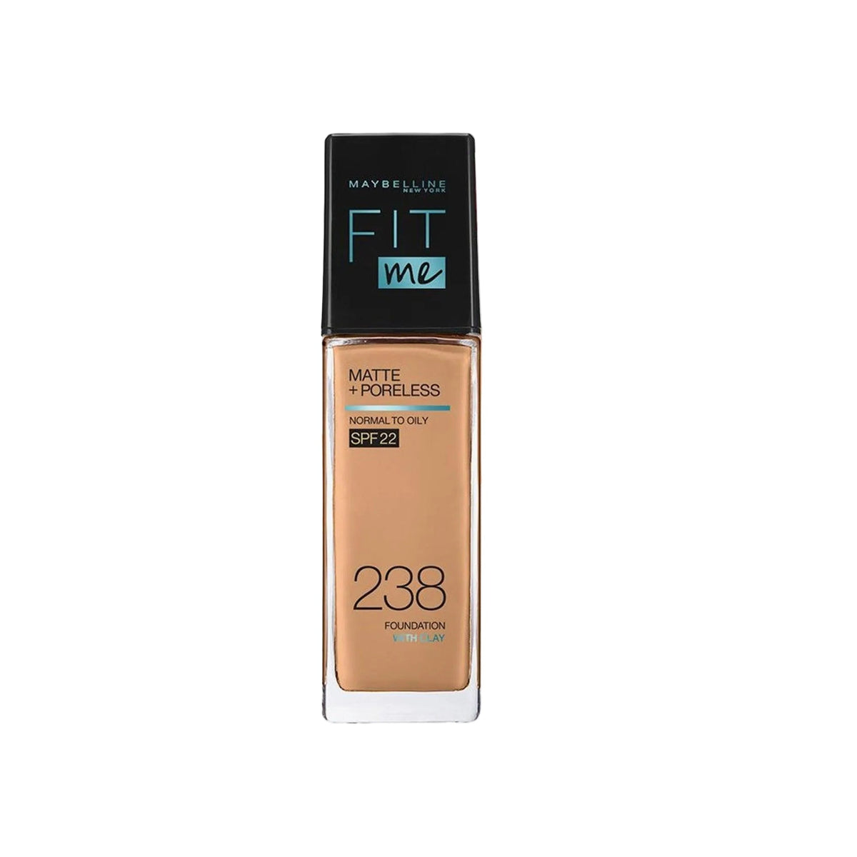 Maybelline Fit Me Matte+Poreless Liquid Foundation With Clay Normal to Oily Skin SPF 22 30ml