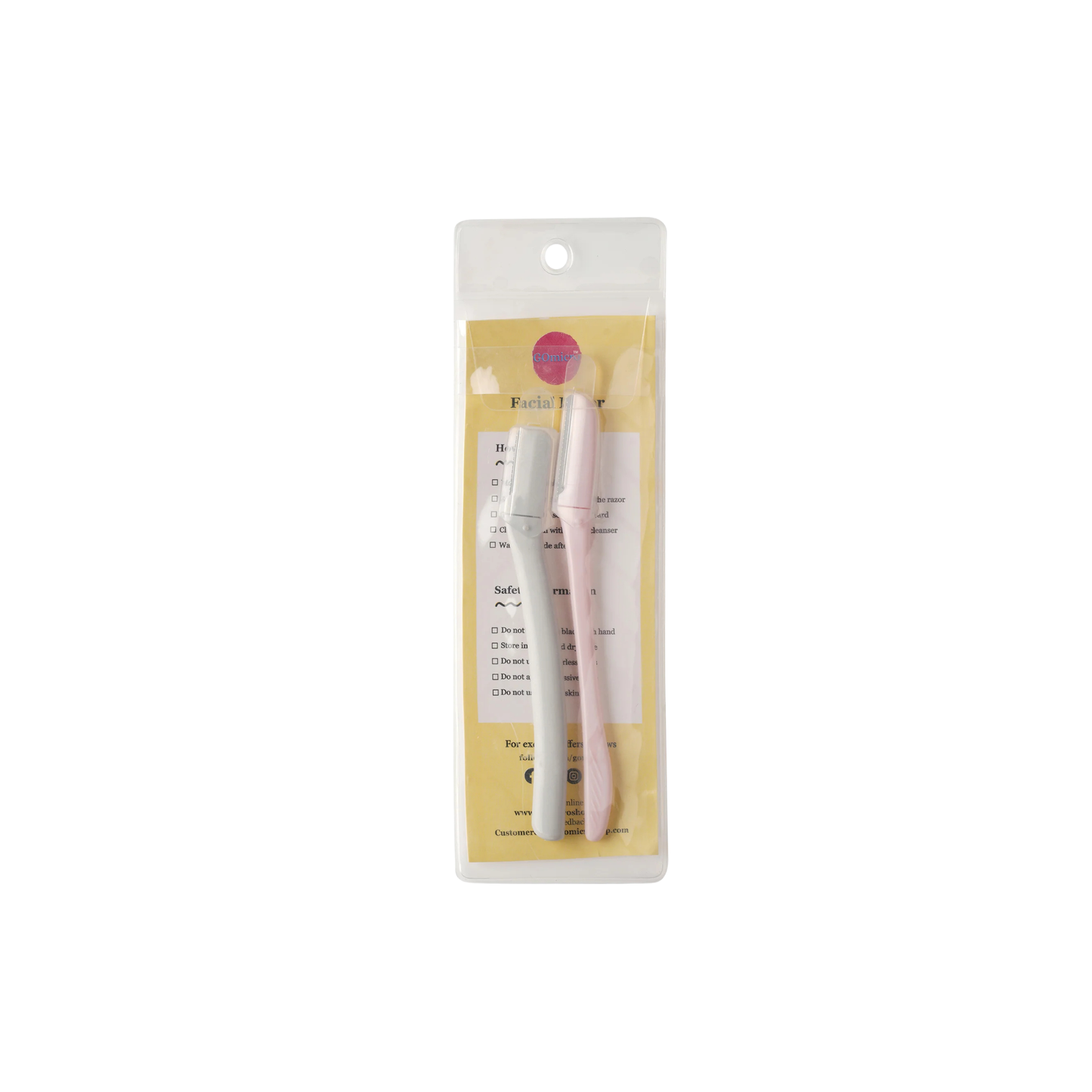 GOmicro Facial Razor All Rounder & Eyebrow Expert Set