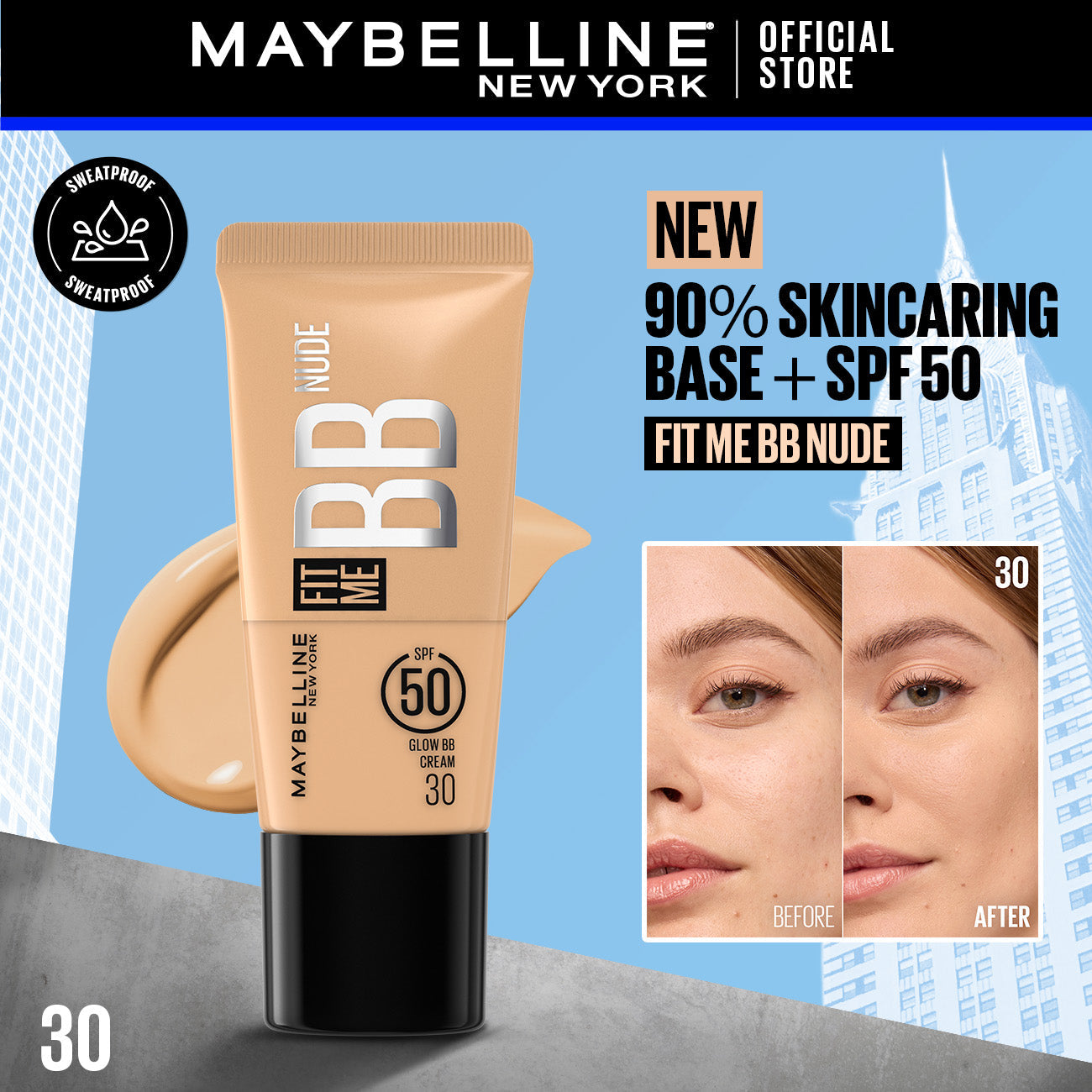 Maybelline Fit Me BB Nude Glow Cream 30ml