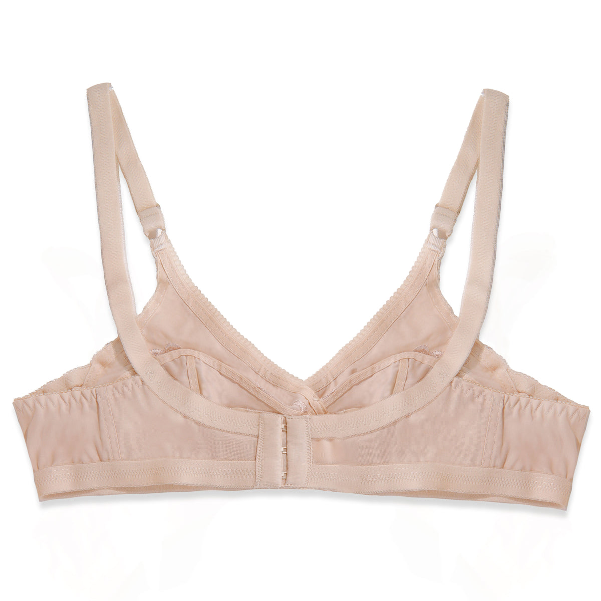 Sajiero Embroidered Weave Non Padded Wireless Bra