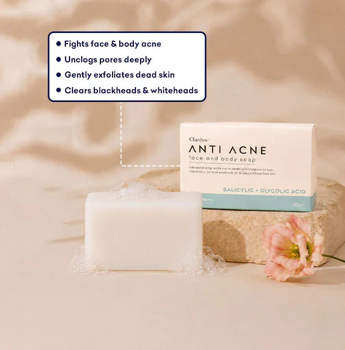Jenpharm Clarevo Anti-Acne Face & Body Soap