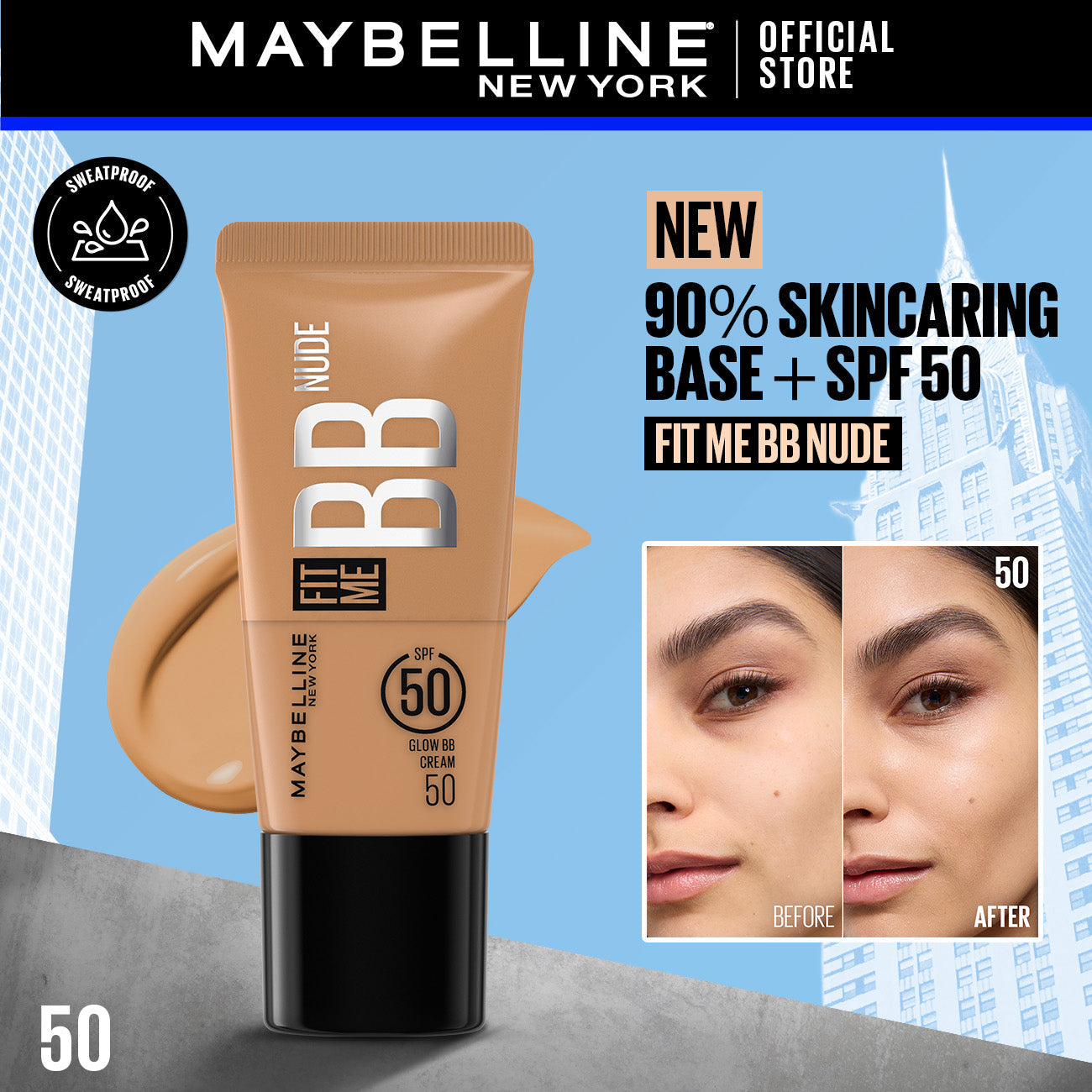 Maybelline Fit Me BB Nude Glow Cream 30ml