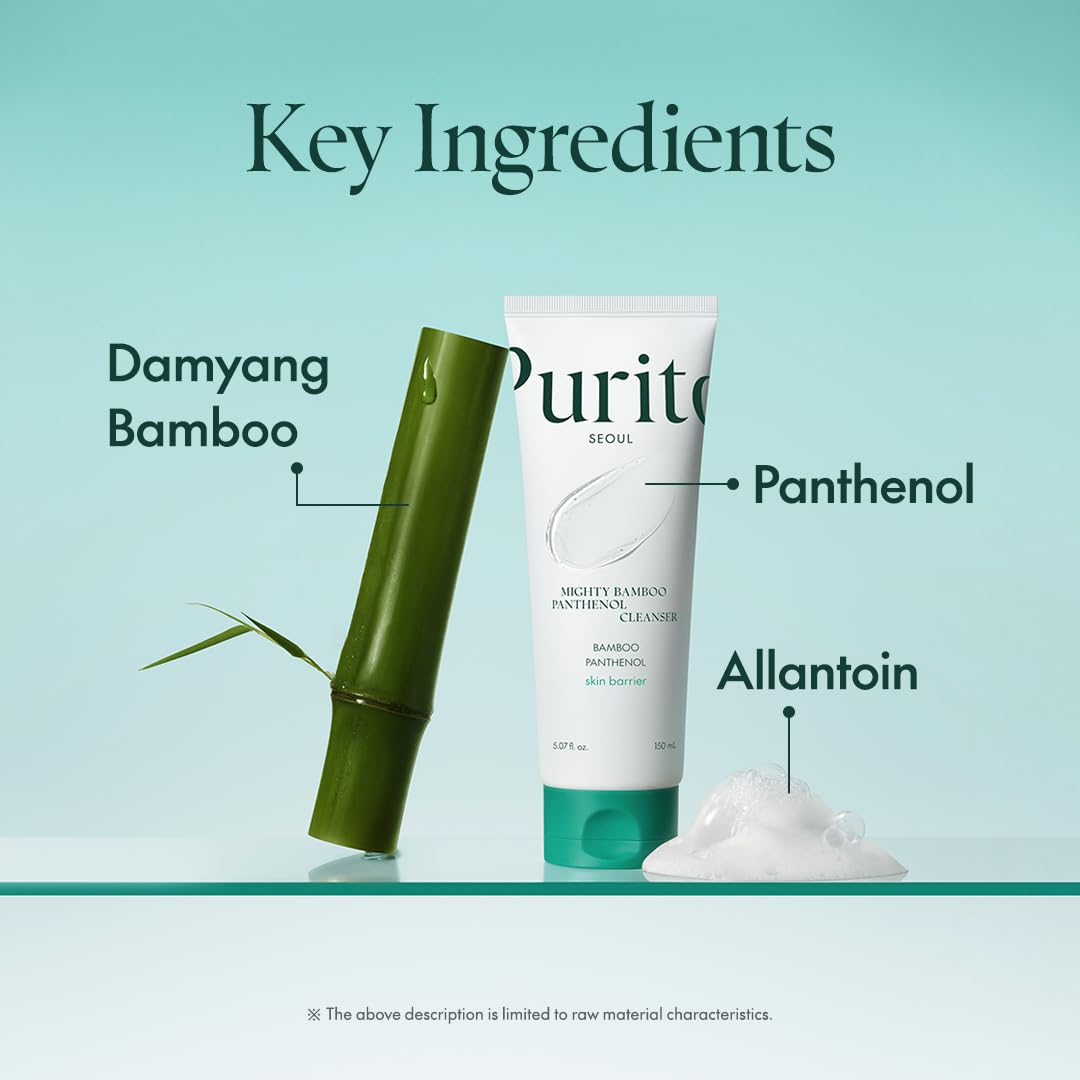 Purito Seoul Mighty Bamboo Panthenol Moisturizing Facial Cleanser + Cream