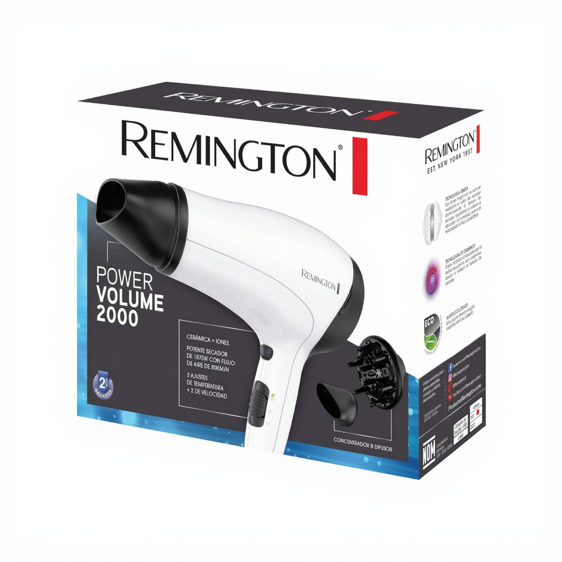 Remington Power Volume 2000 Hair Dryer D3015