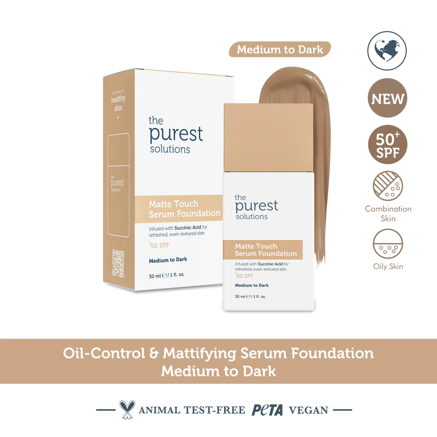 The Purest Solutions Matte Touch Serum Foundation SPF50++ 30ml