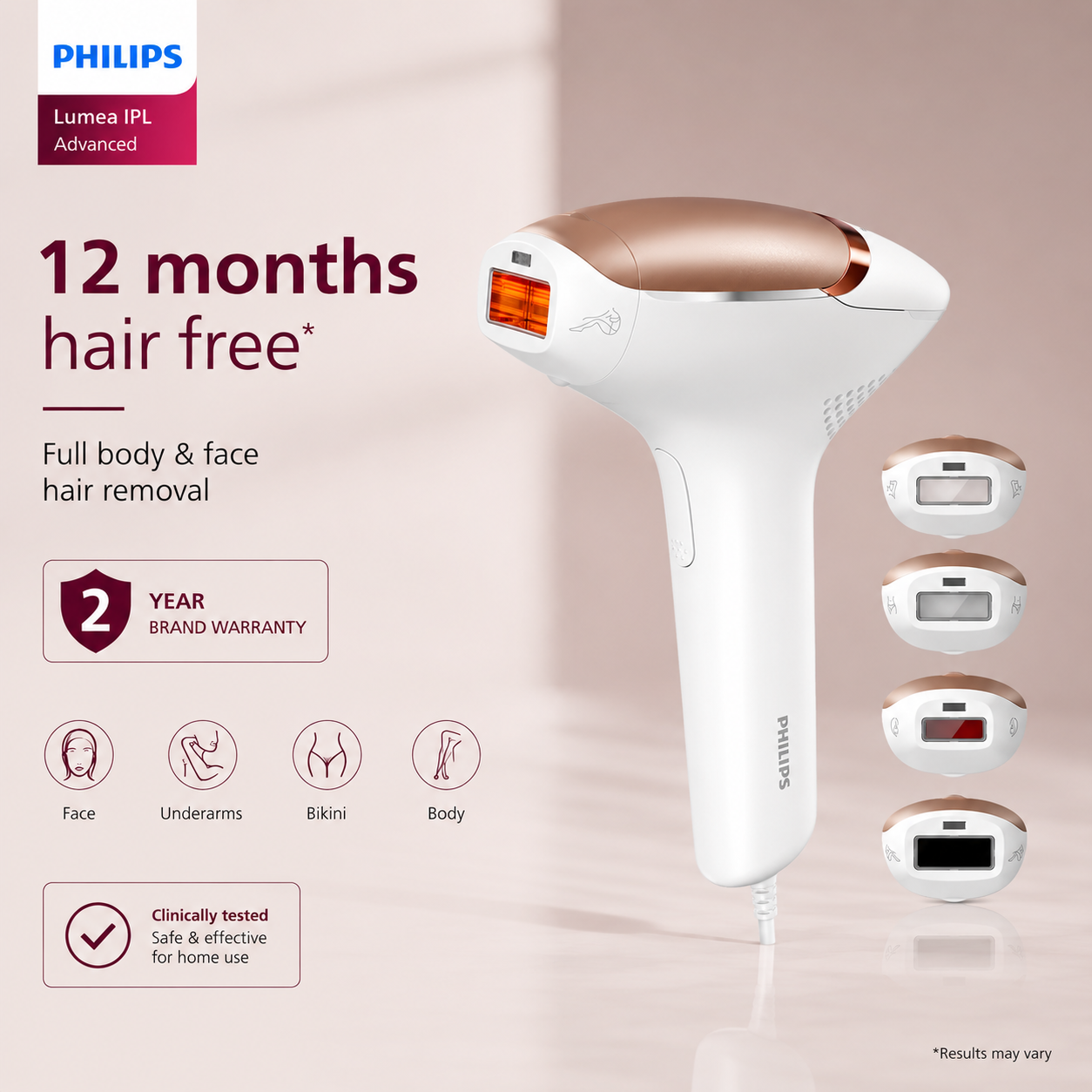 Philips Lumea Series 9000 IPL Hair Removal Device With SenseIQ 2.0 BRI984/03