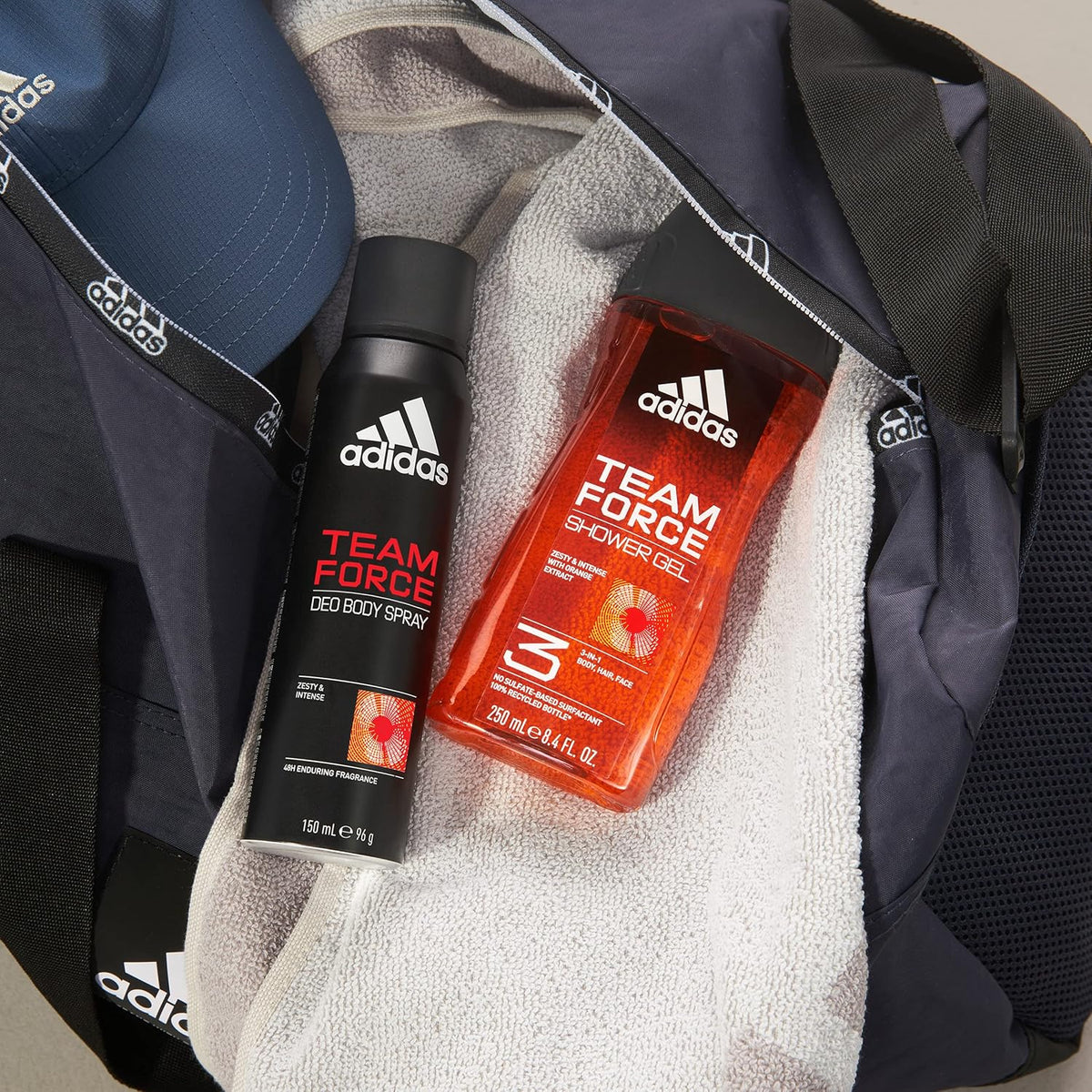 Adidas Team Force Energetic And Woody Deo Body Spray For Men 150ml