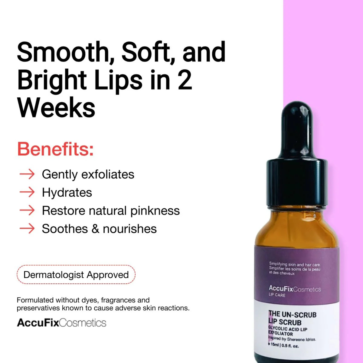 AccuFix Cosmetics The Unscrub Lip Scrub with Glycolic Acid
